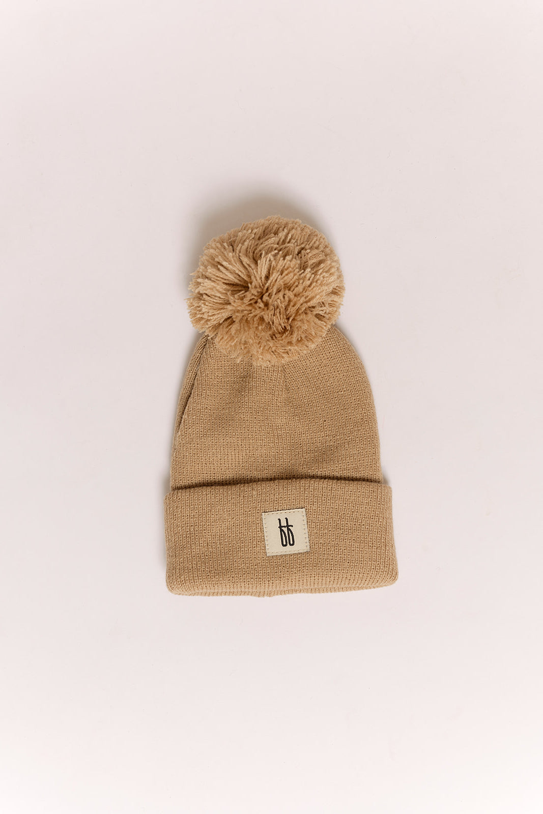 Ff Knit Pom Top Beanie | Taupe