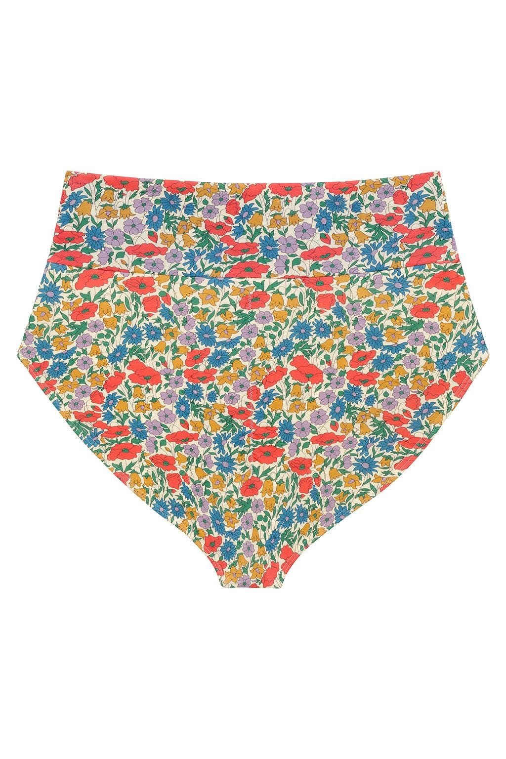 Florencia Floral Full Coverage High Rise Bikini Bottom