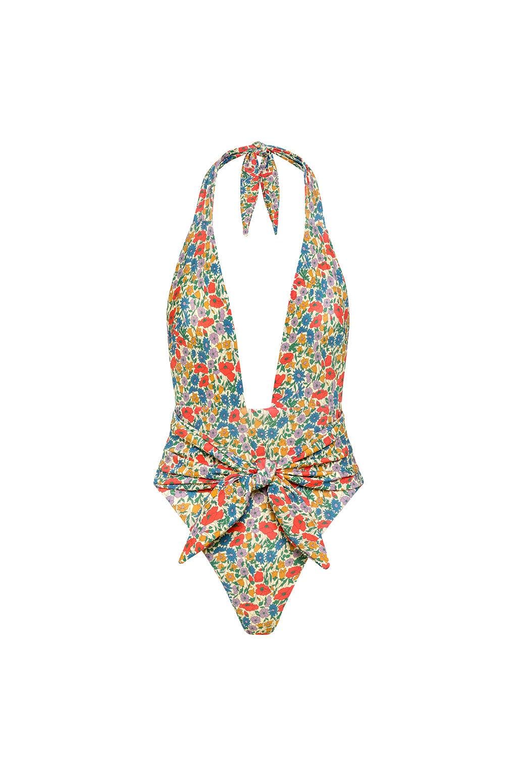 Florencia Floral Tropez Tie-up One-piece