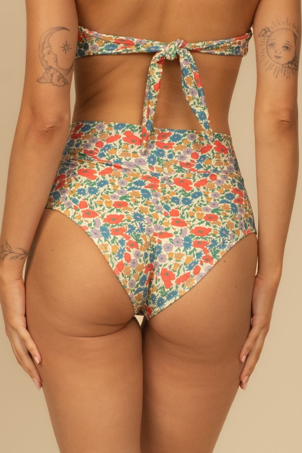 Florencia Floral Added Coverage High Rise Bikini Bottom