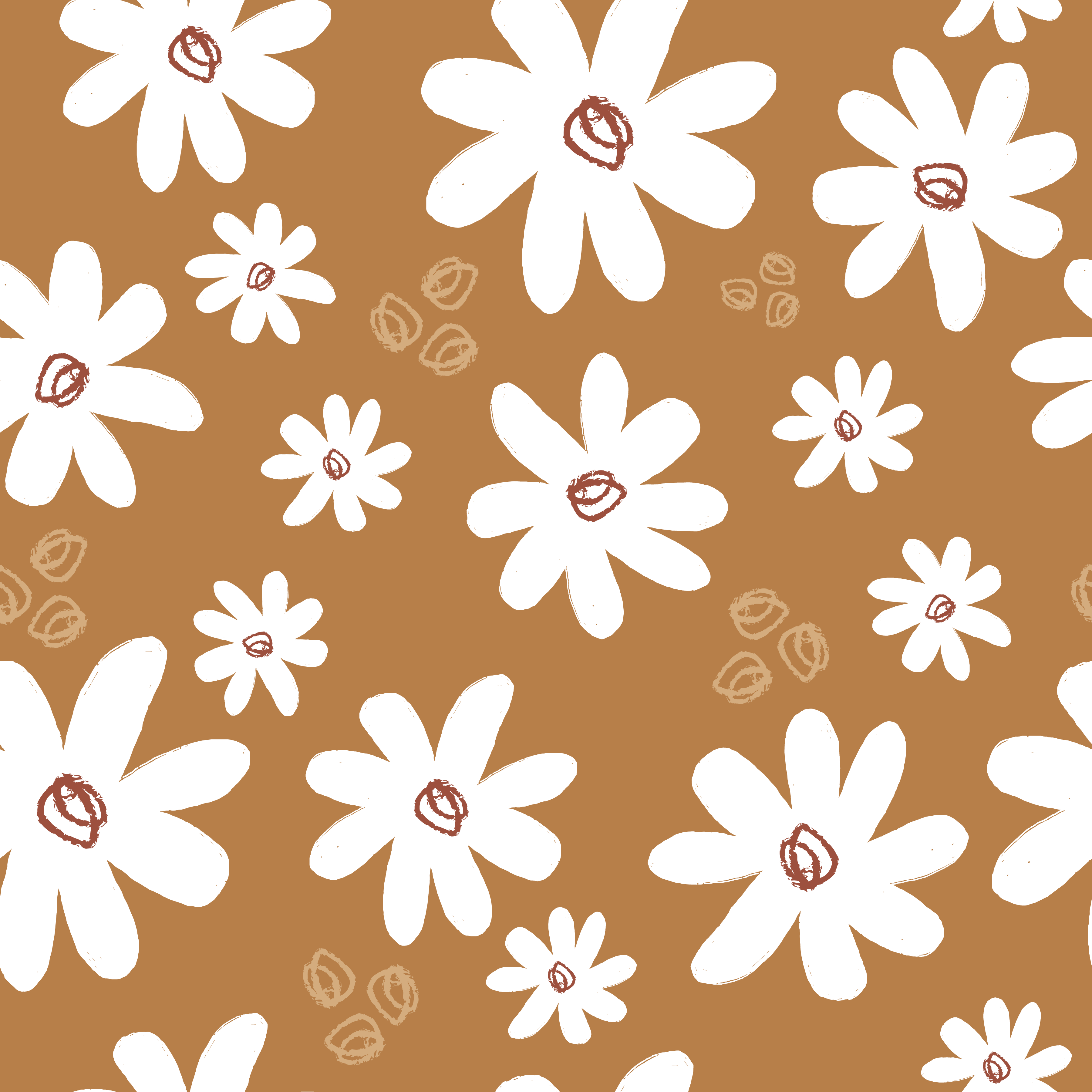 Flower Sketch Contact Paper - Pack Of 3 Rolls (24x48" Each)