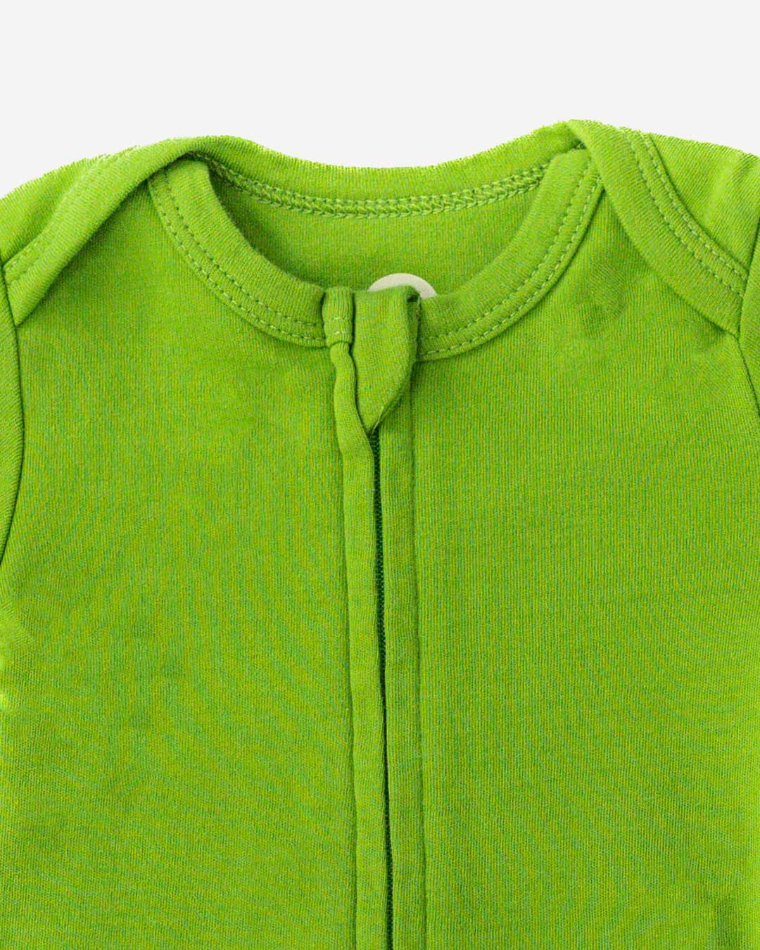 Long Sleeve Zipper Bodysuit In Forest, 0-3m