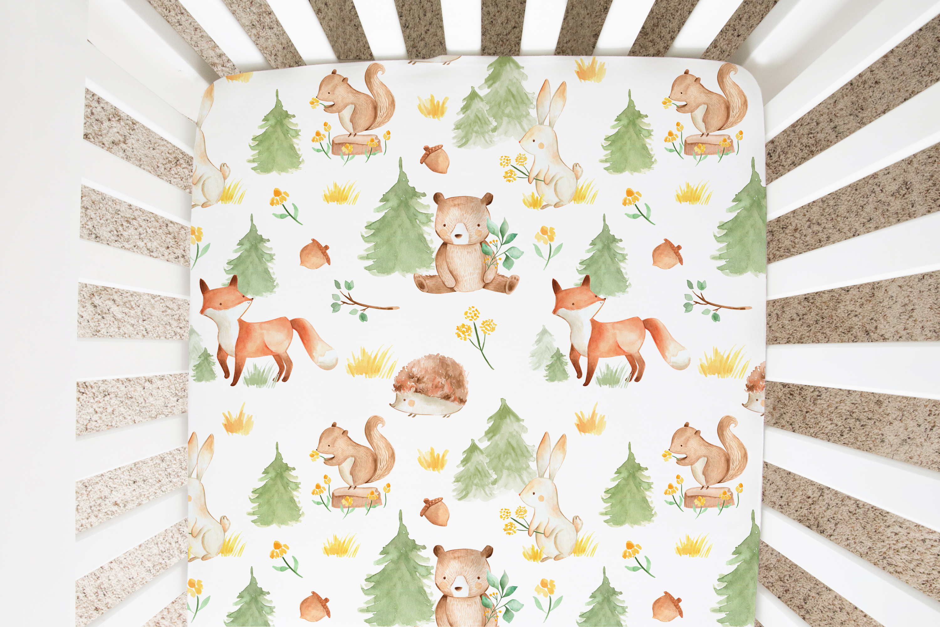 Forest Friends Fitted Crib Sheet