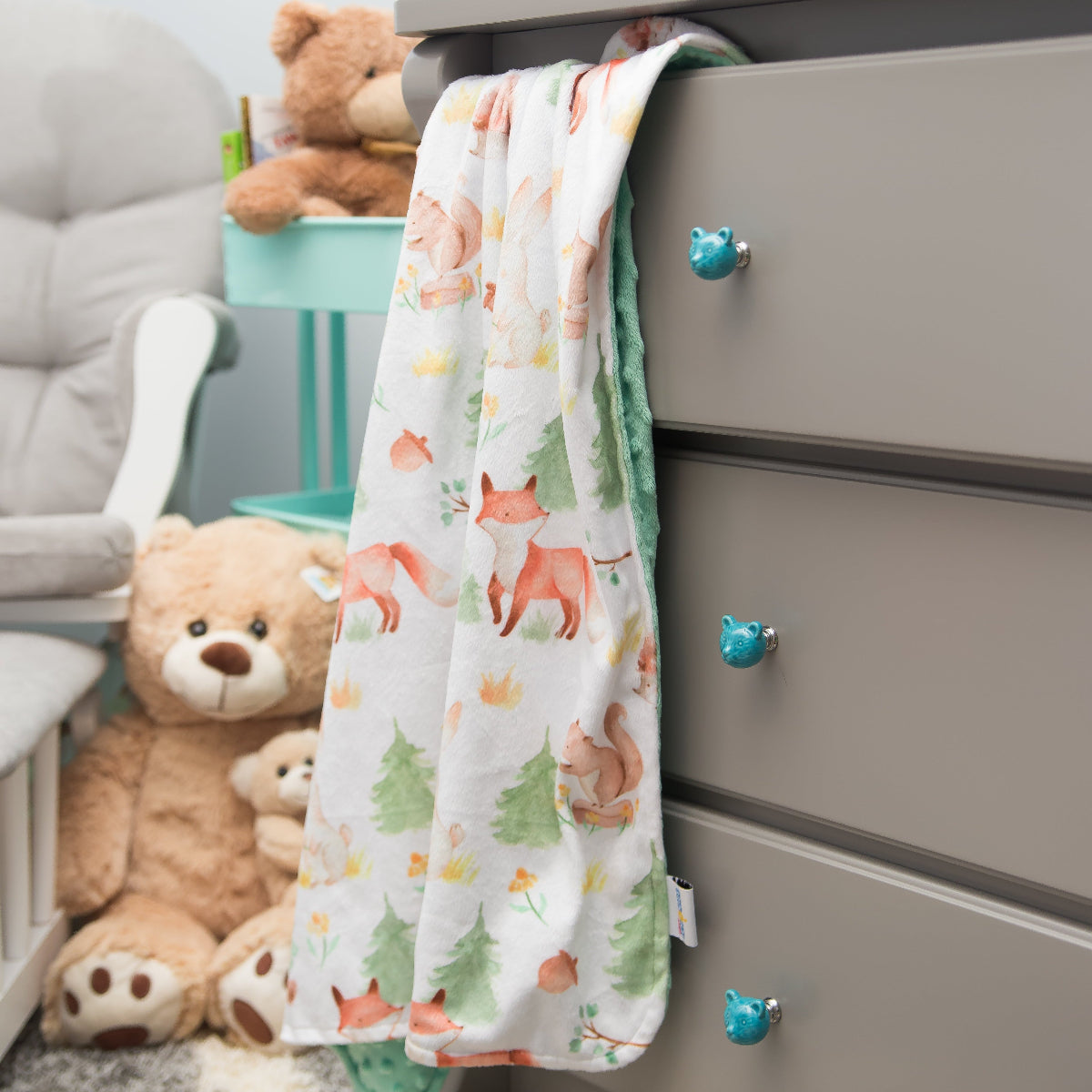 Forest Friends Minky Baby Blanket