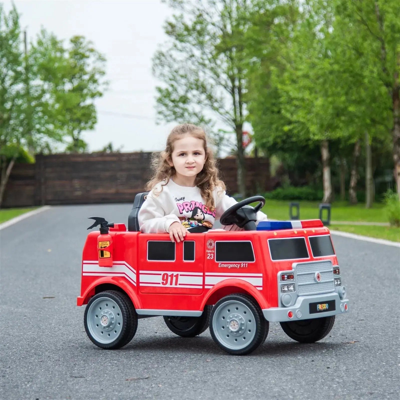 12v Freddo Fire Truck 1 Seater Ride On
