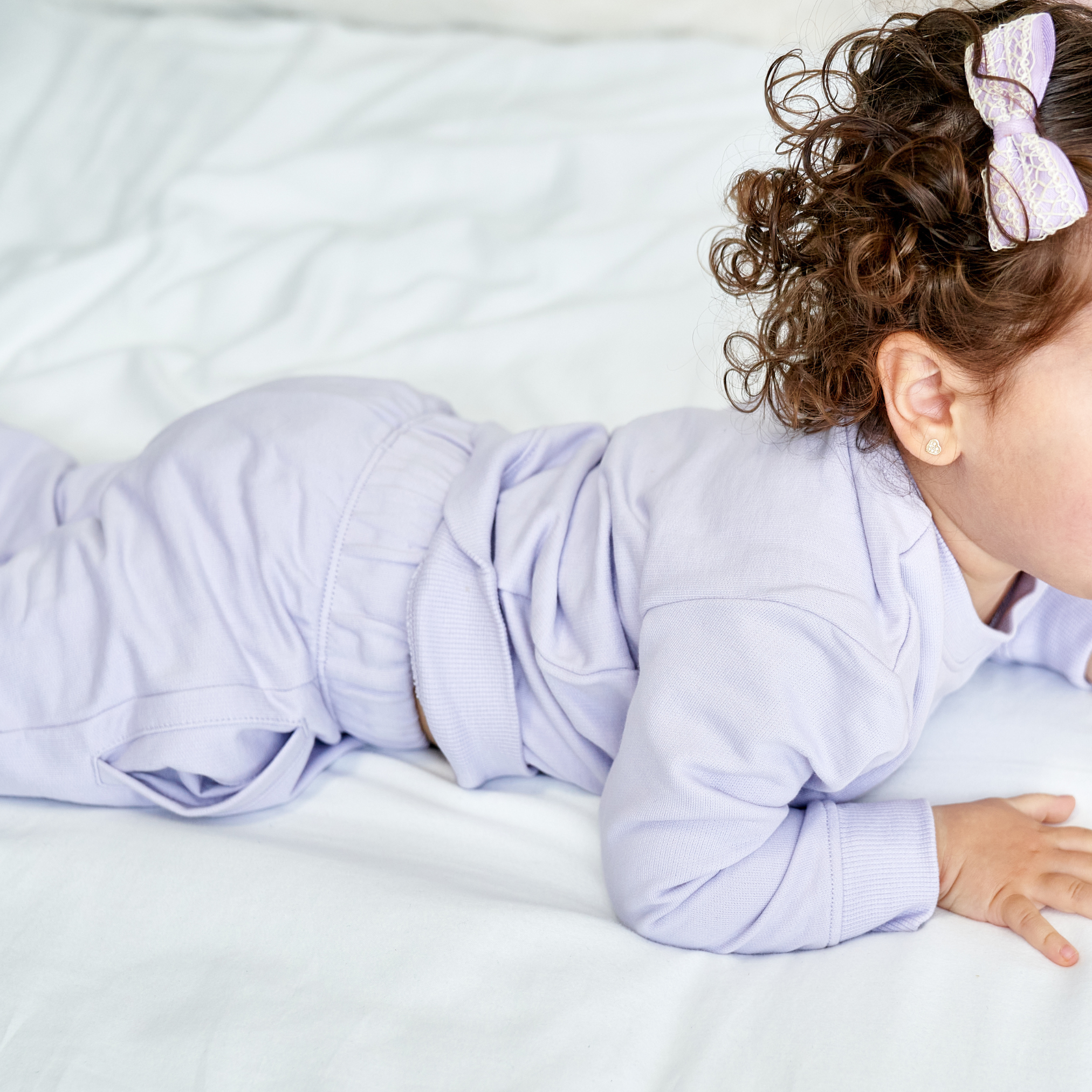 French Terry Set - Heart / Purple Heather