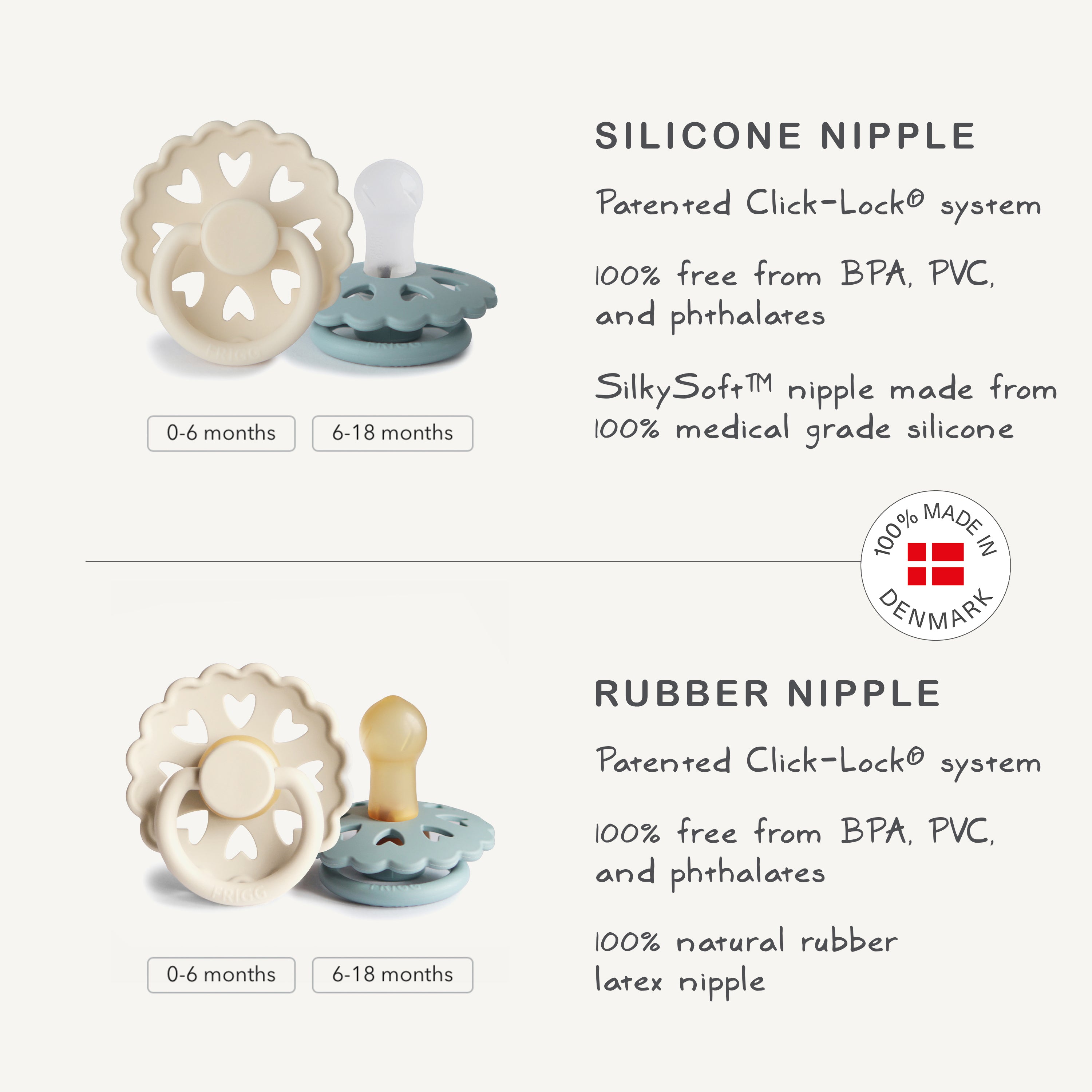 Frigg Andersen Fairytale Silicone Pacifier 2-pack