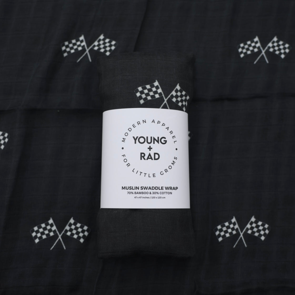 Finish Line Black Muslin Wrap