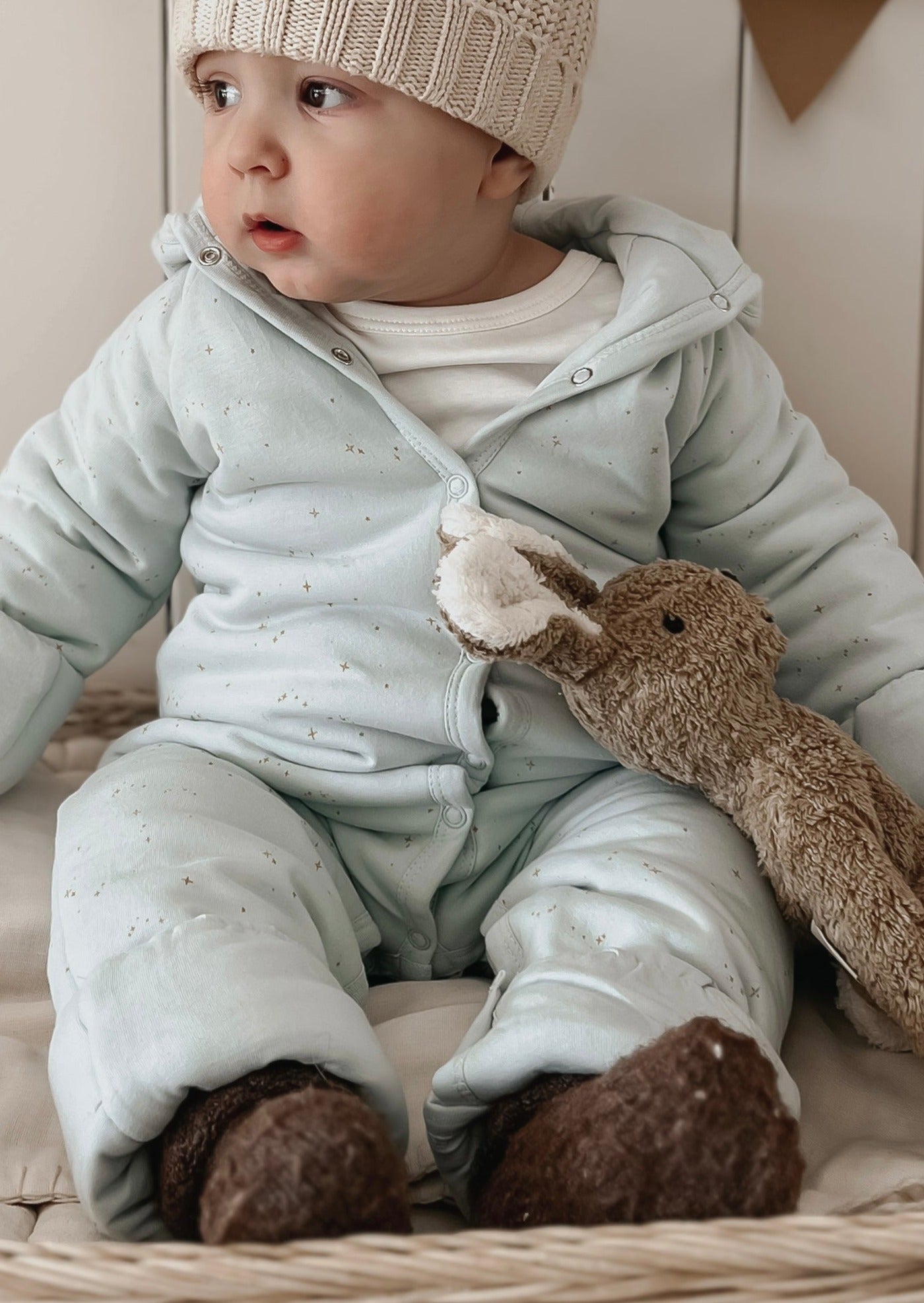 Étoile | Organic Cotton Plush Onesie | Frozen Dew