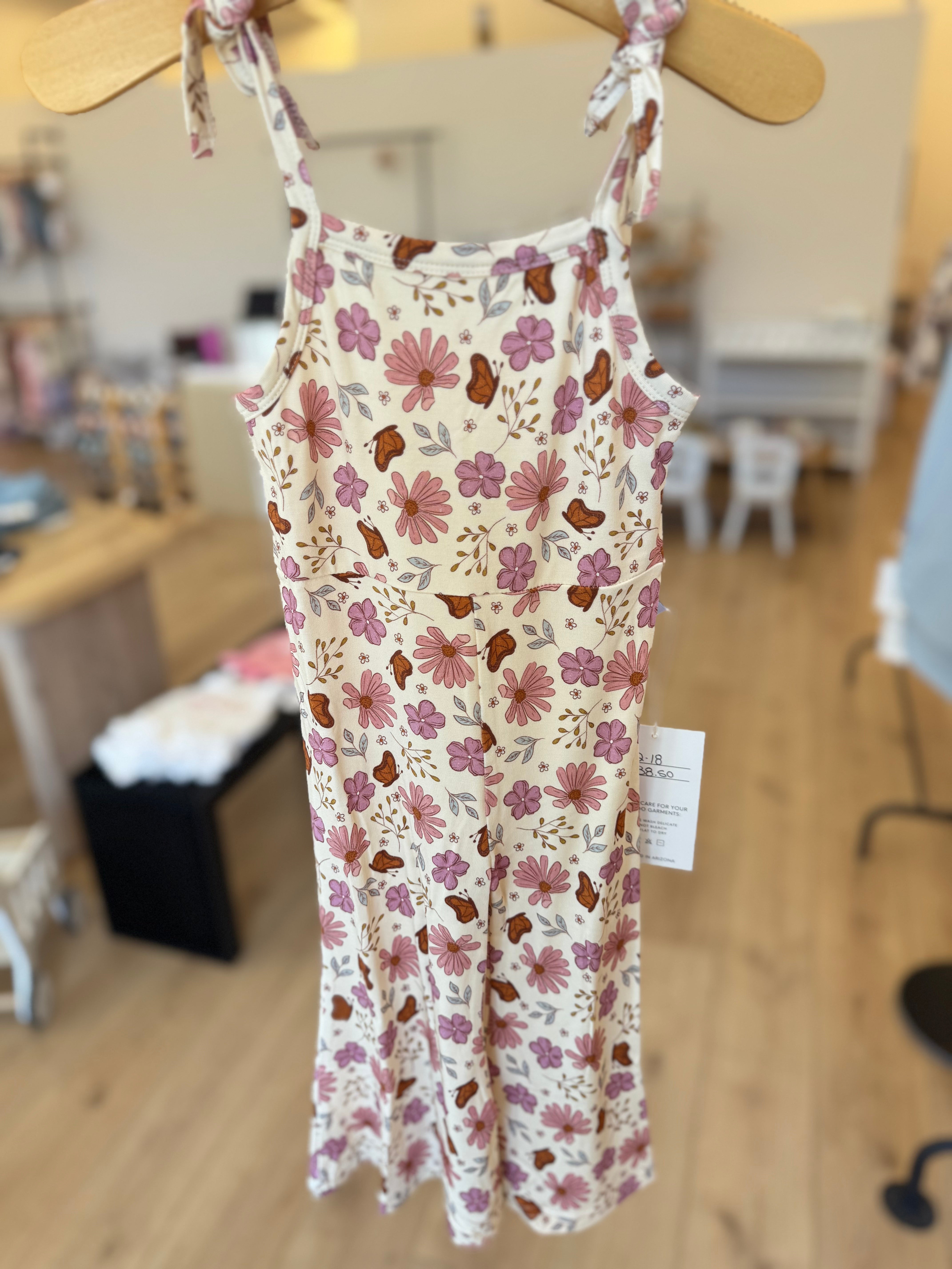 Floral Butterfly Bell Romper