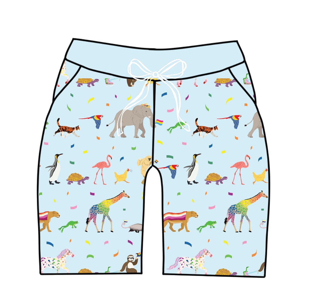 Rainbow On My Parade Adult Bamboo Pajama Shorts