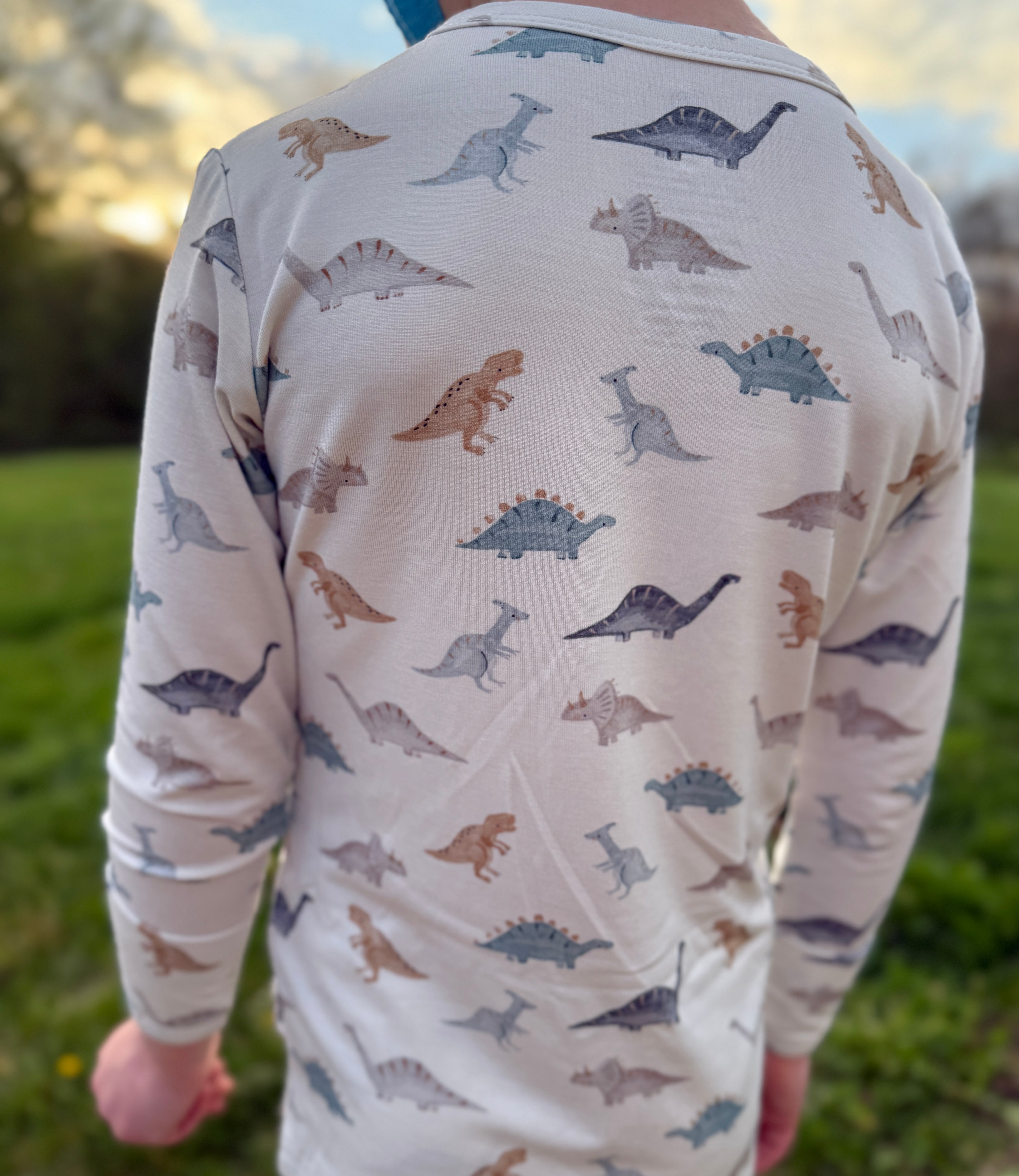 Snugglesaurus 2pc Henley Bamboo Pajamas