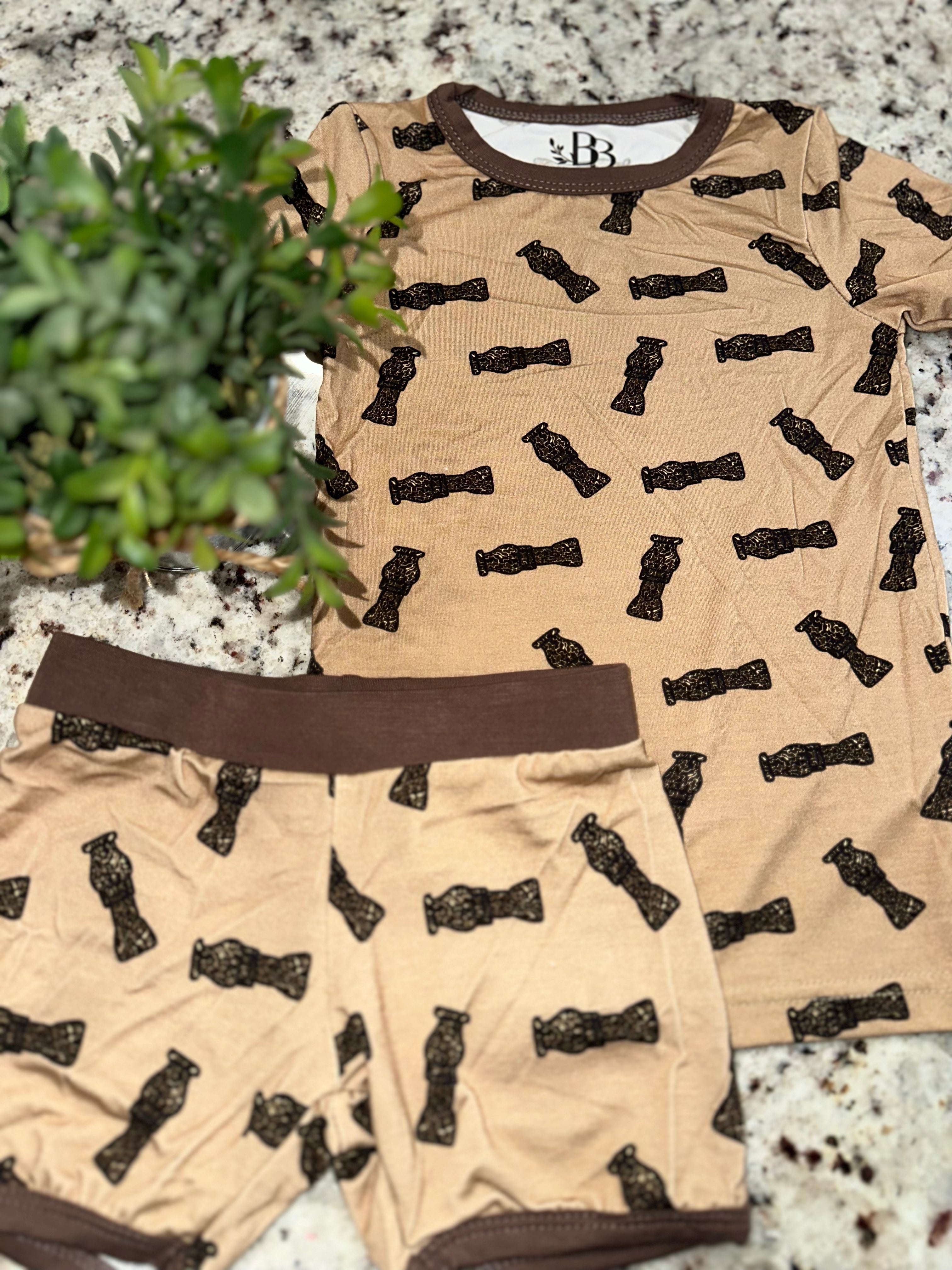 Camo Duck Call Bamboo Shorts Set