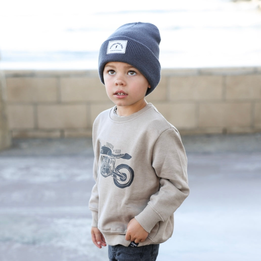 Young + Rad Classic Beanie // Steel Blue
