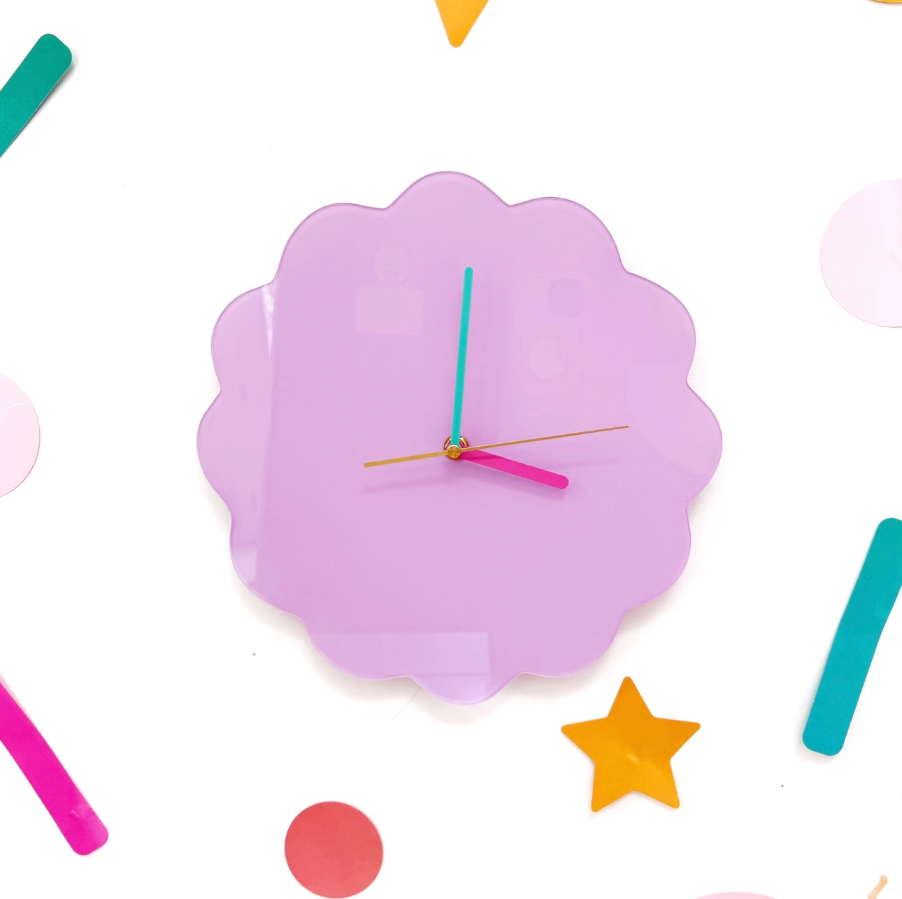 Custom Wavy Acrylic Clock