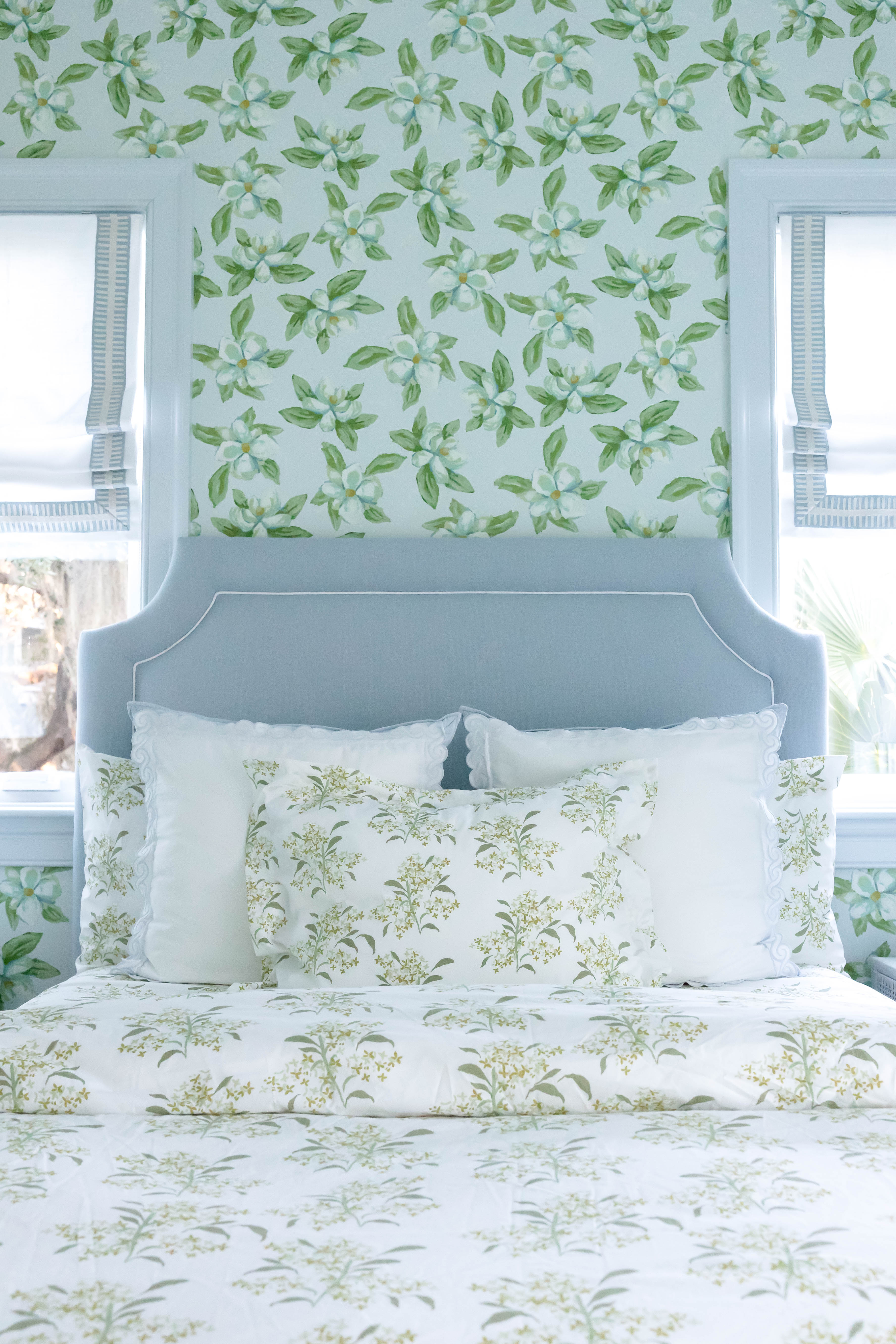 Lilac In Green Fitted Sheet