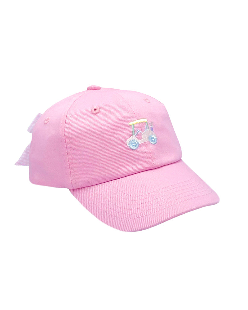 Rainbow Golf Cart Bow Baseball Hat (girls)