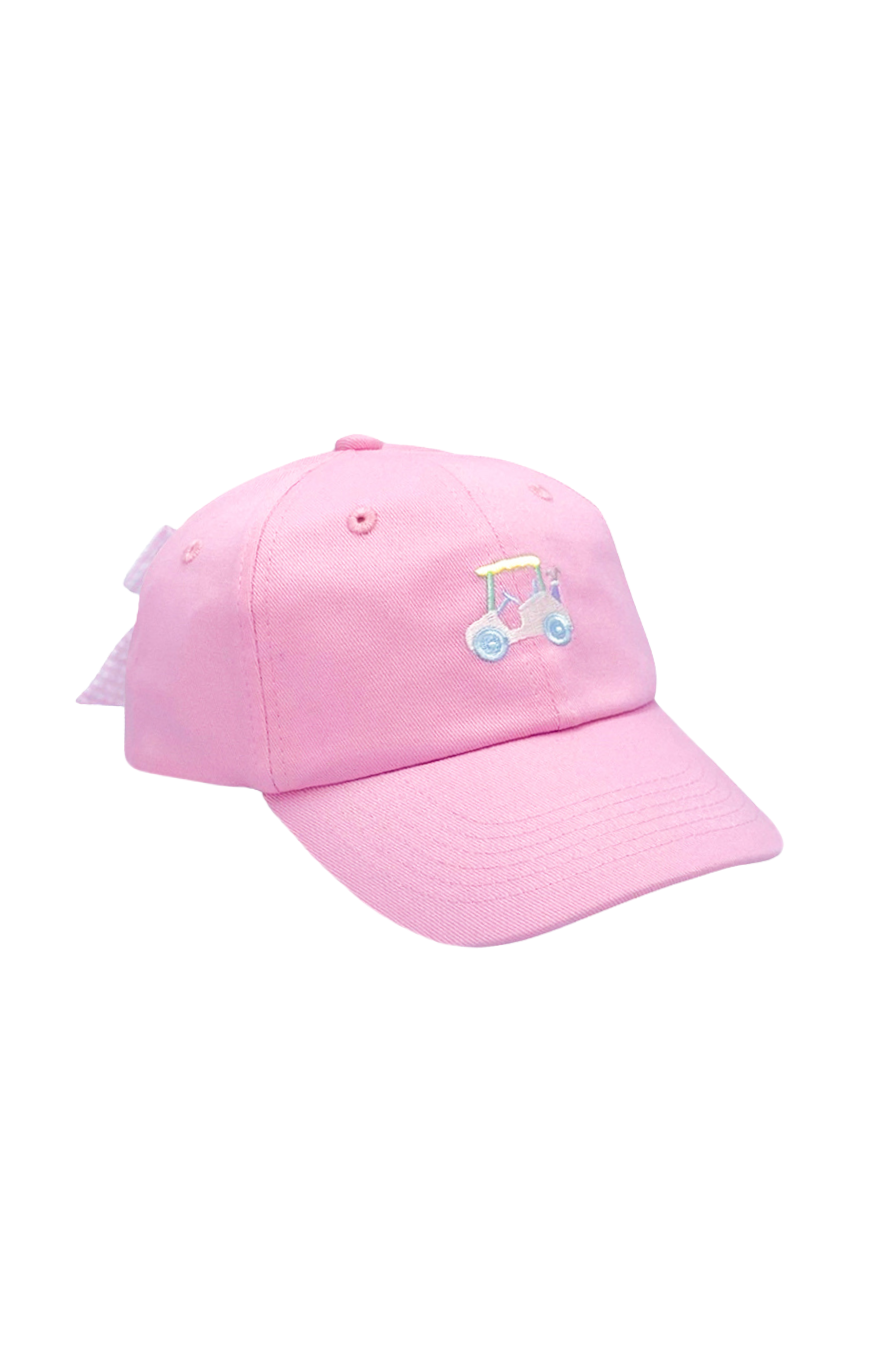 Rainbow Golf Cart Bow Baseball Hat (girls)