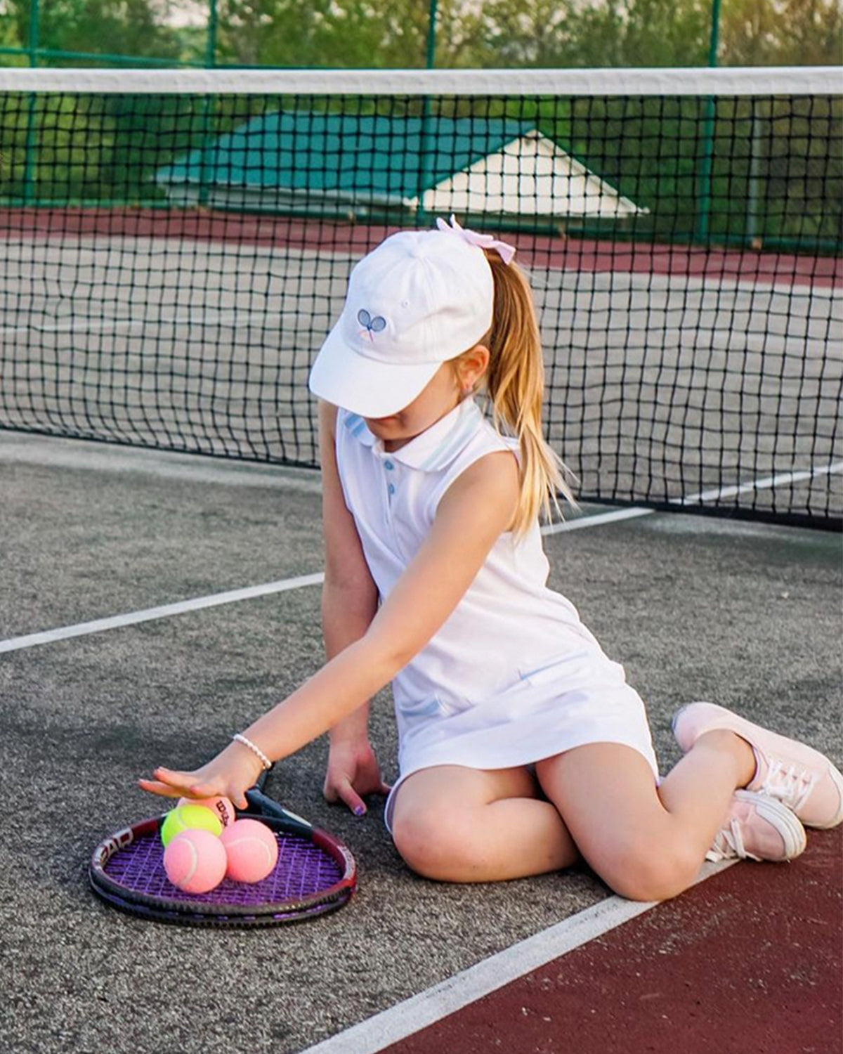 Tennis Bow Baseball Hat (girls)
