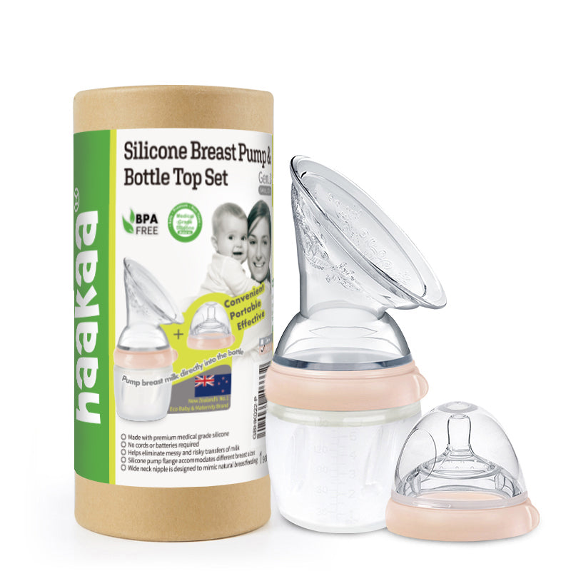Haakaa Gen 3 Silicone Breast Pump Flange And Bottle Set 160 Ml/6 Oz