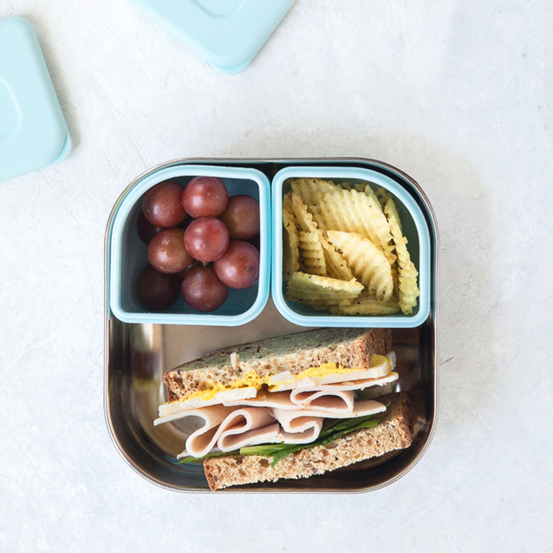 Growbento: All Ages Bento Box - Snow + Aqua