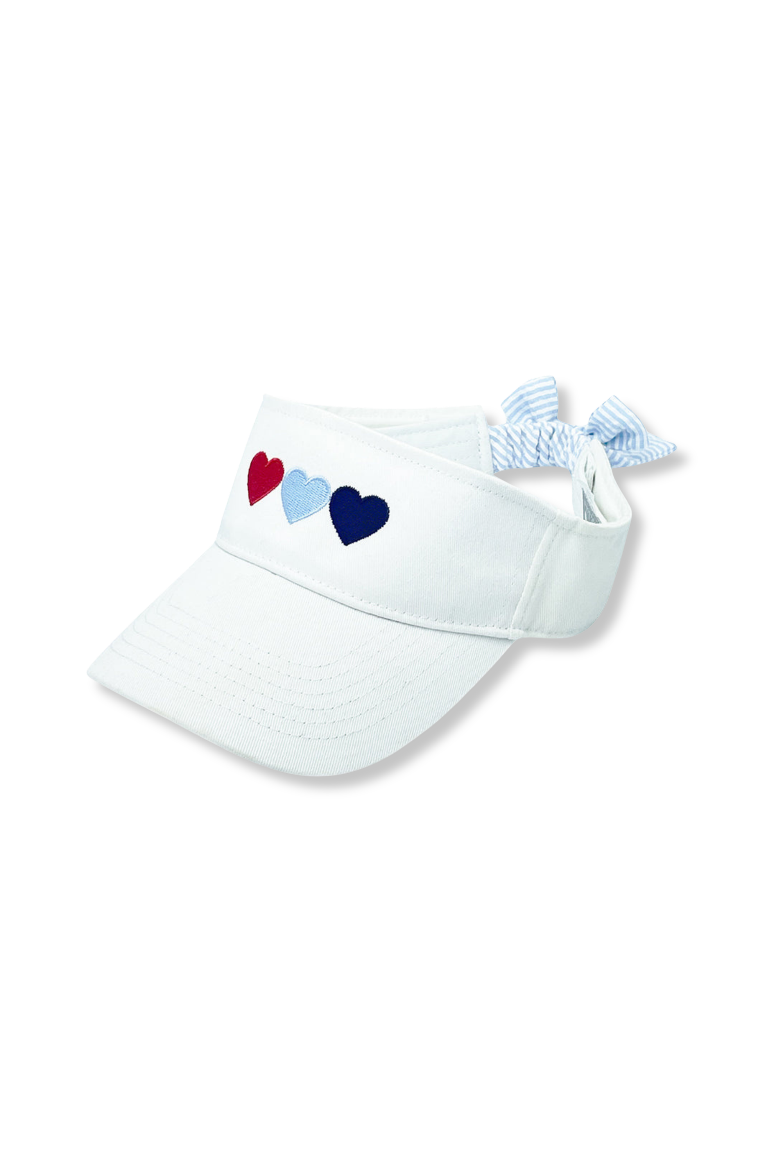Patriotic Hearts Bow Visor (girls)