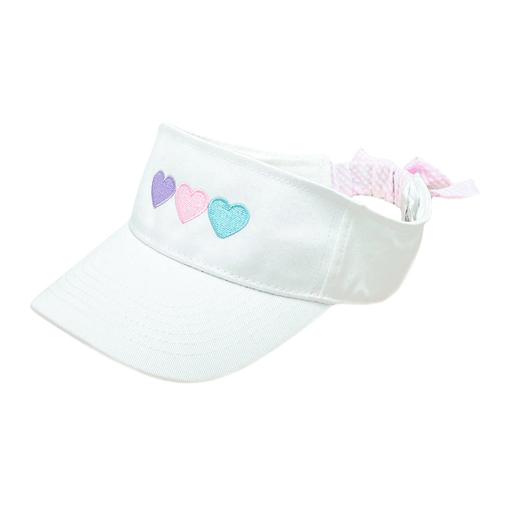 Pastel Hearts Bow Visor (girls)