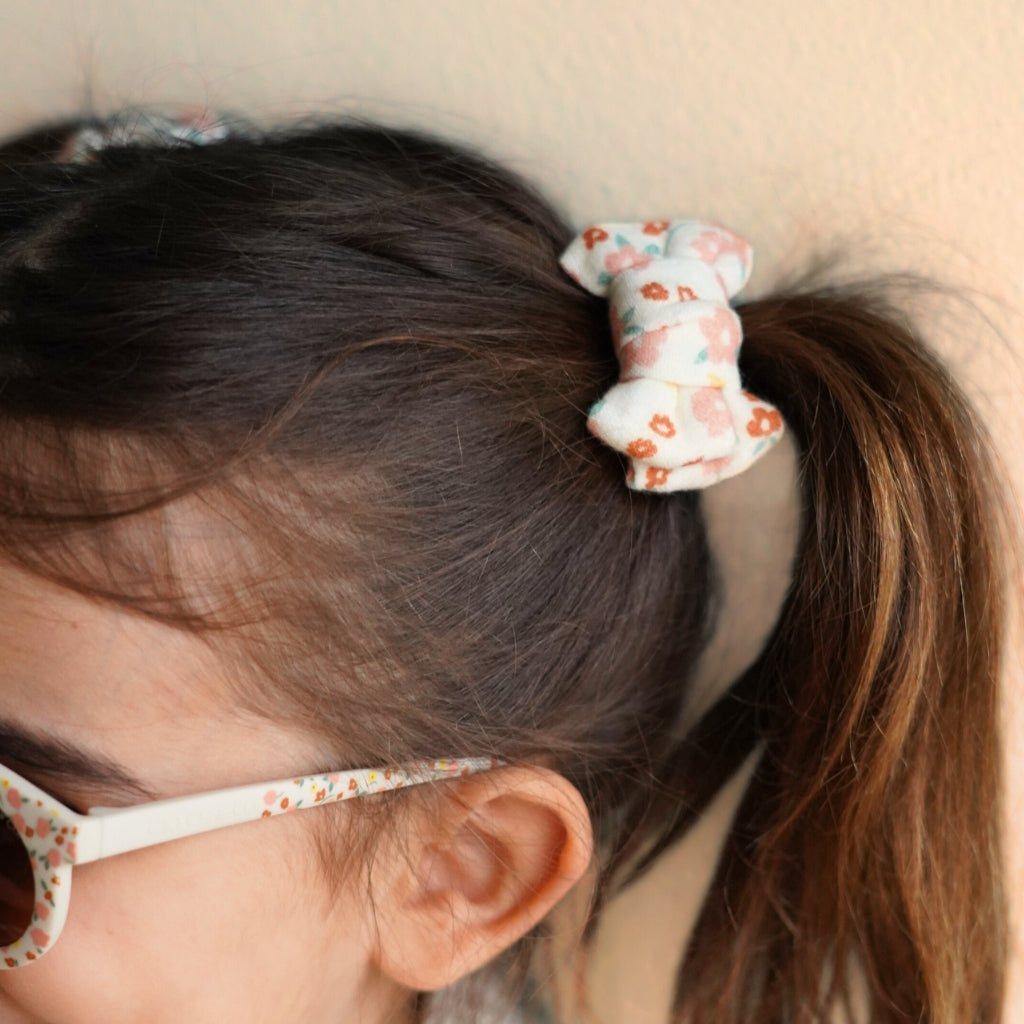 Pigtail Bow Hair Clips Set Of 2 | Organic | Sunset Meadow