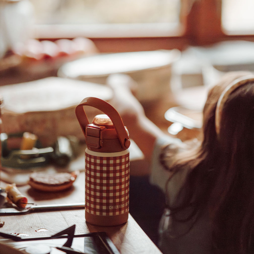 Sip + Chug 2 In 1 Thermo Water Bottle 12 Oz. | Sienna Gingham