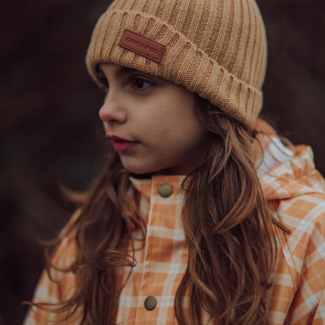 Knit Beanie Wide Rib | Buckwheat