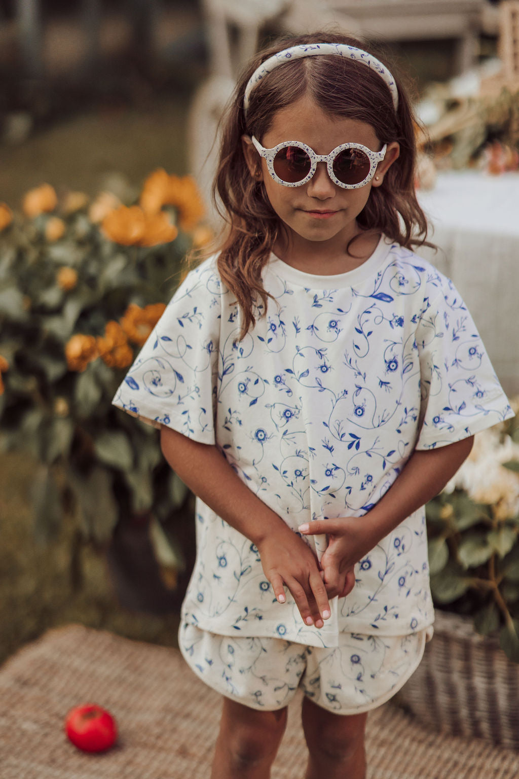 Retro Shorts | Organic Cotton Terry - Scandi Floral