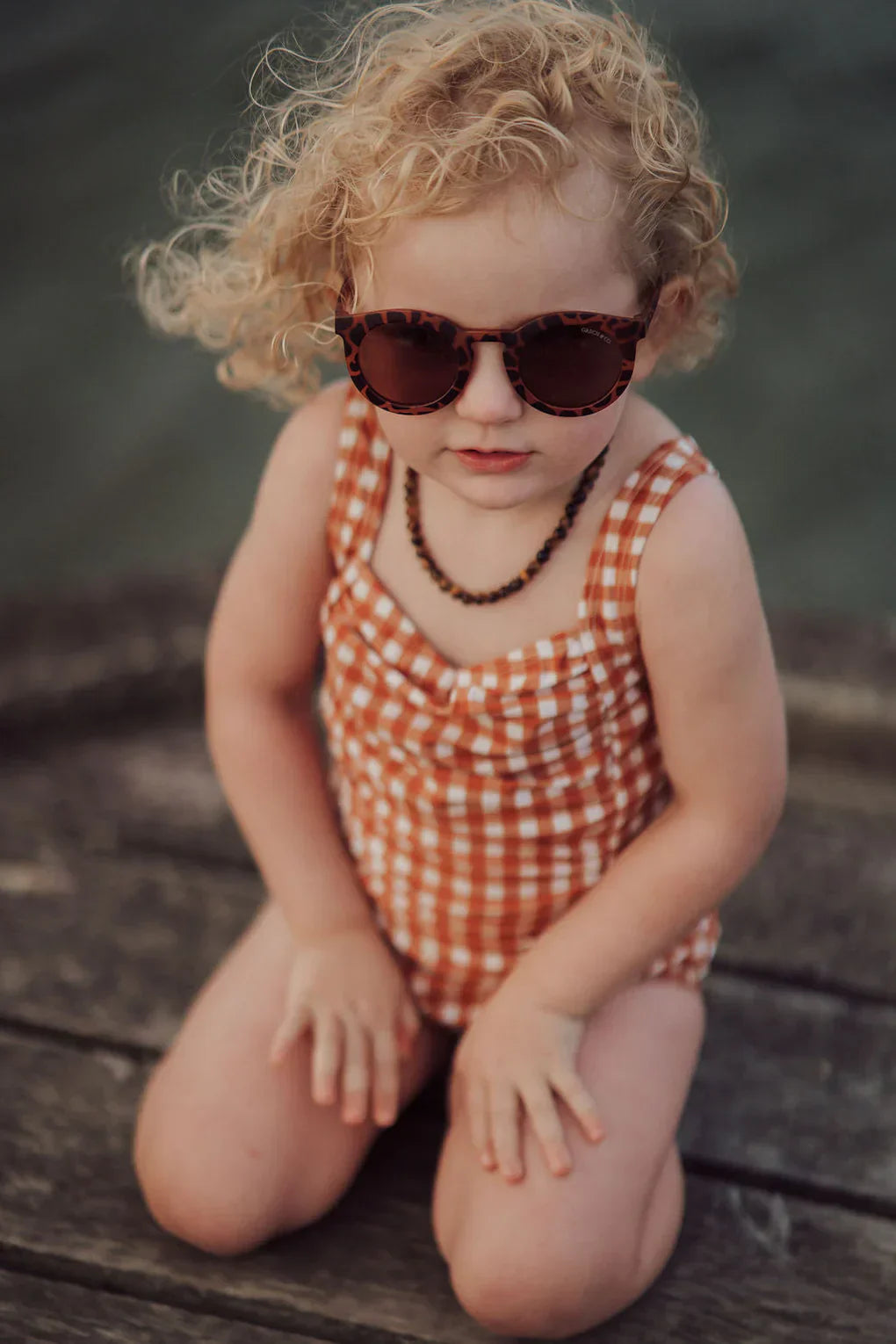 Vintage Girls 1 Piece Swimsuit | Upf + Recycled - Sienna Gingham