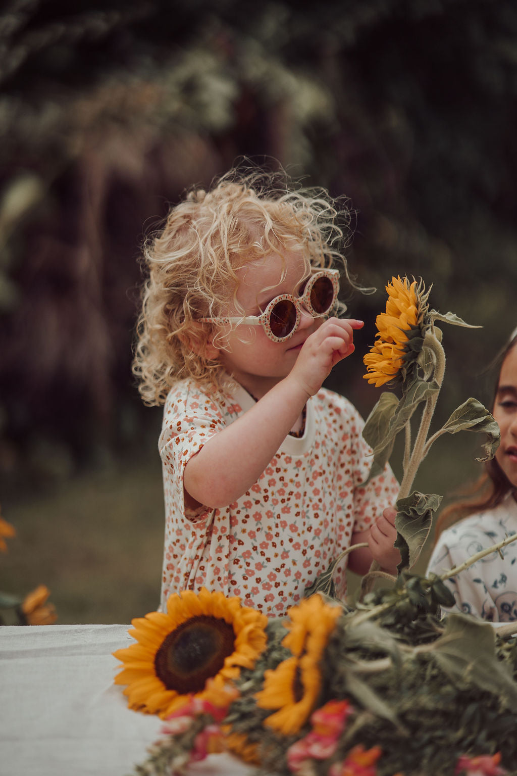Oversized T-shirt | Organic Cotton Jersey - Sunset Meadow