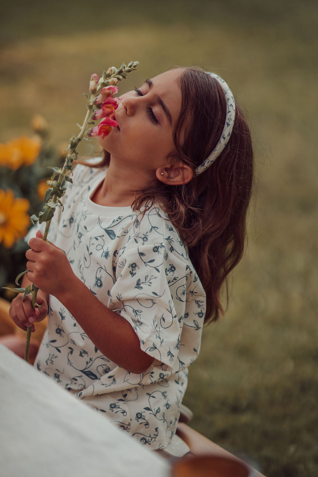 Oversized T-shirt | Organic Cotton Jersey - Scandi Floral