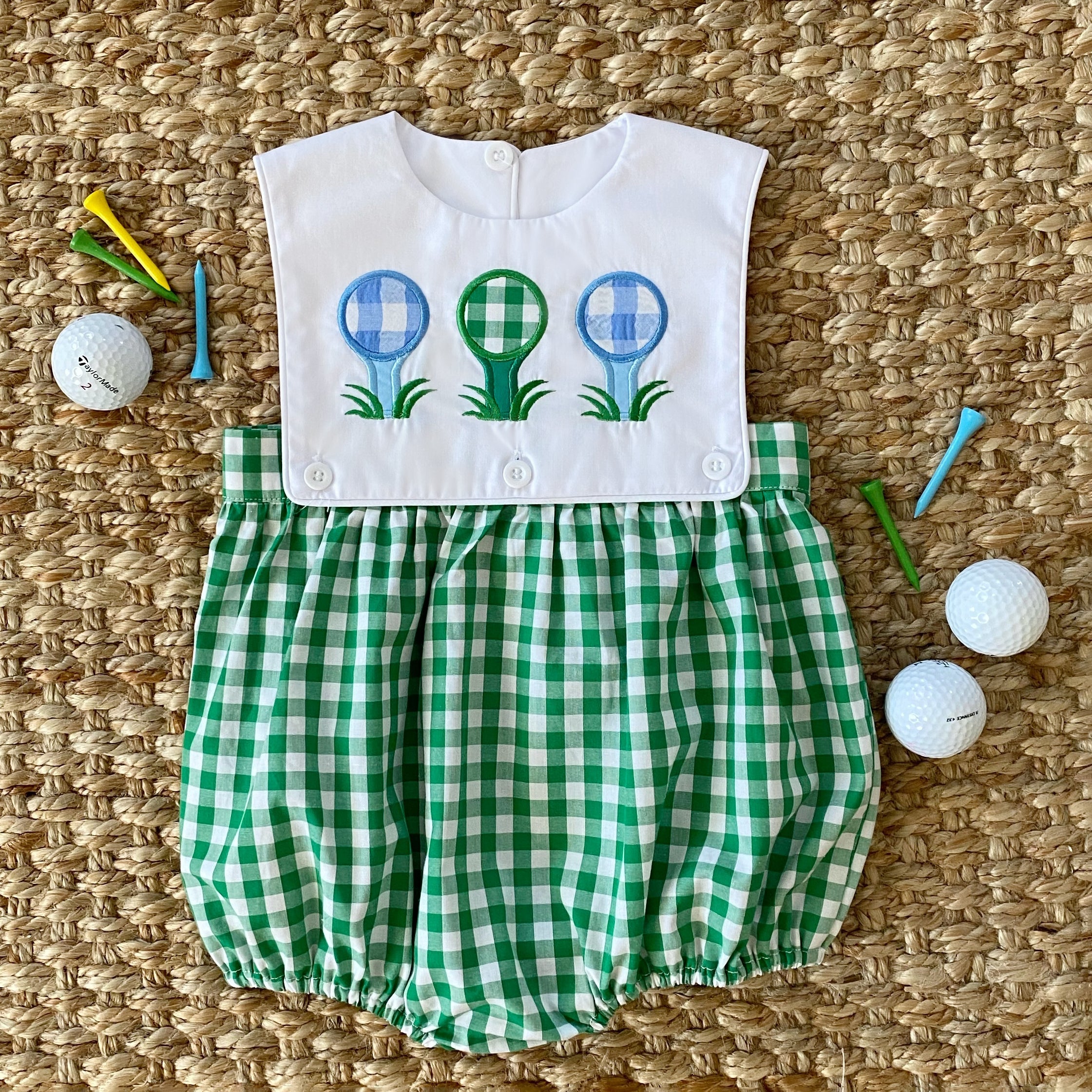 Hole-in-one First Birthday Boys Reversible Golf Bubble