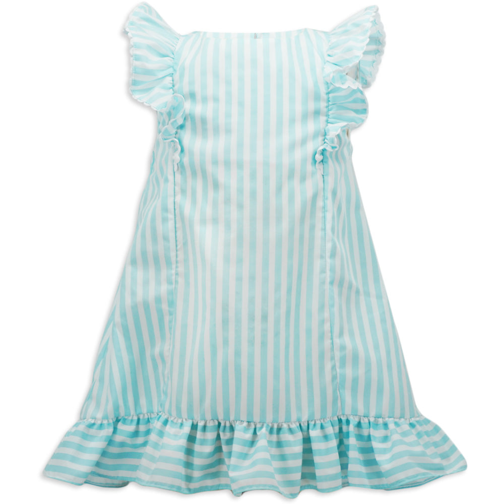 Aqua Stripe Emily Dress