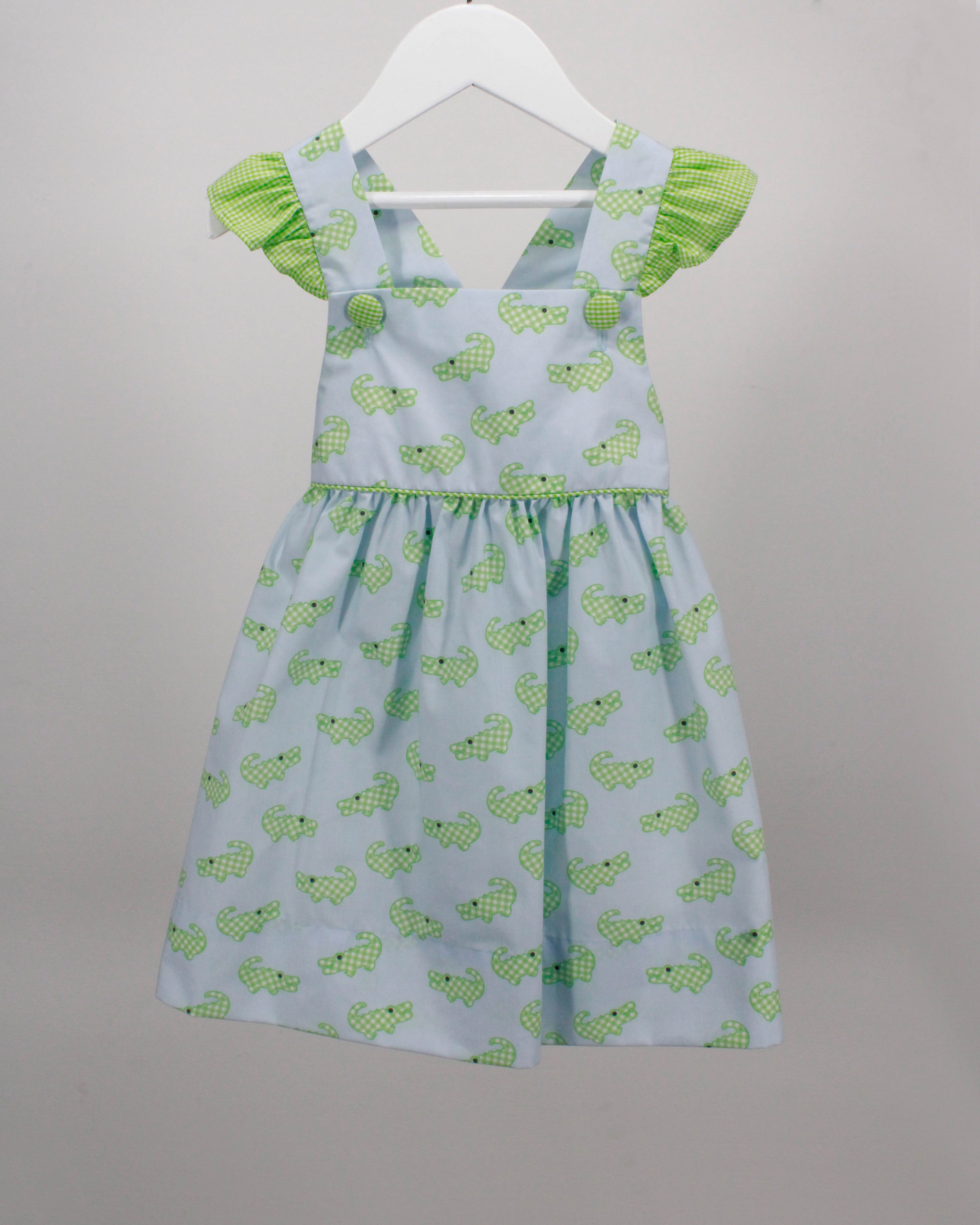 Baby Blue Croc Mary Dress