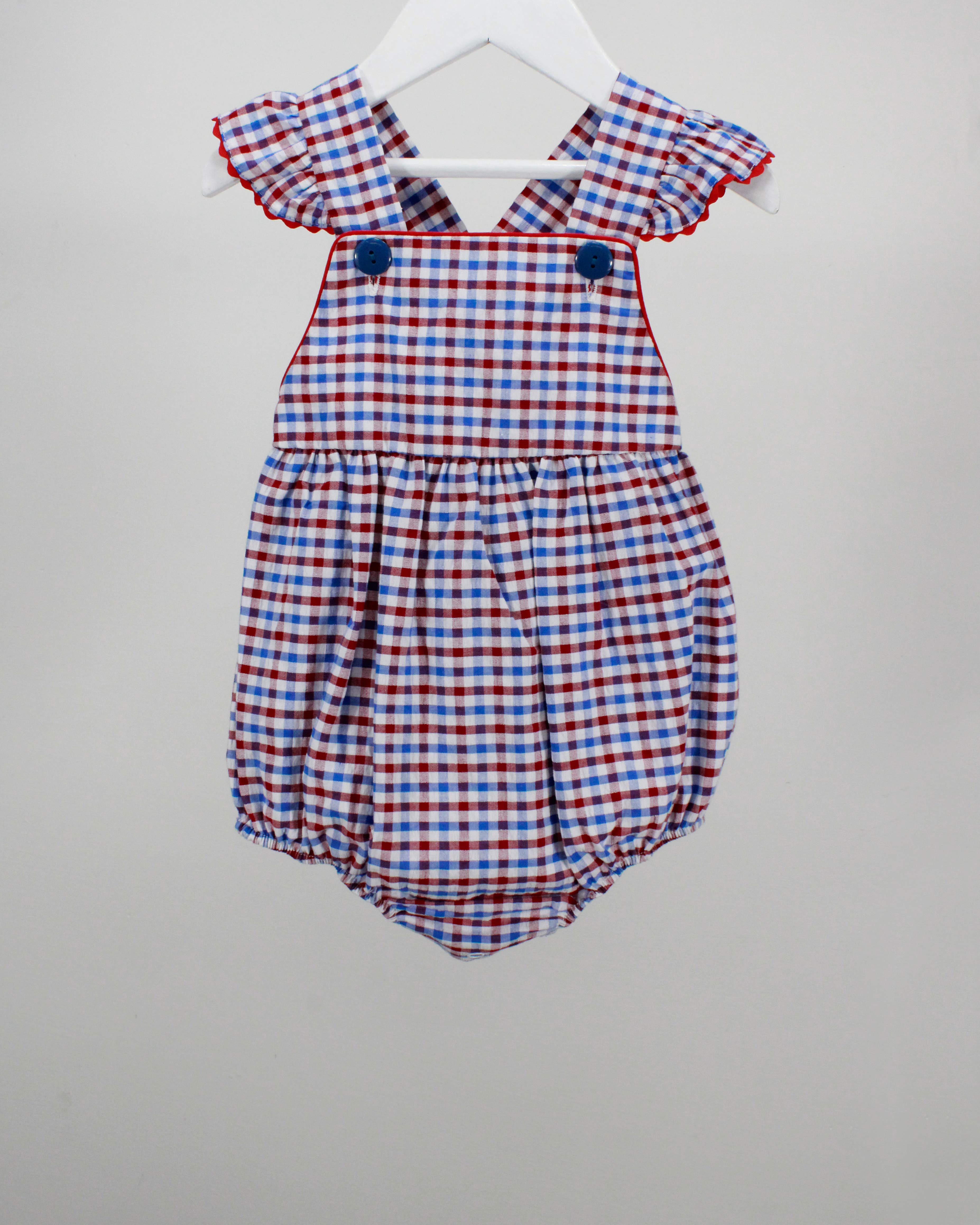 Blue And Red Plaid Gracie Bubble