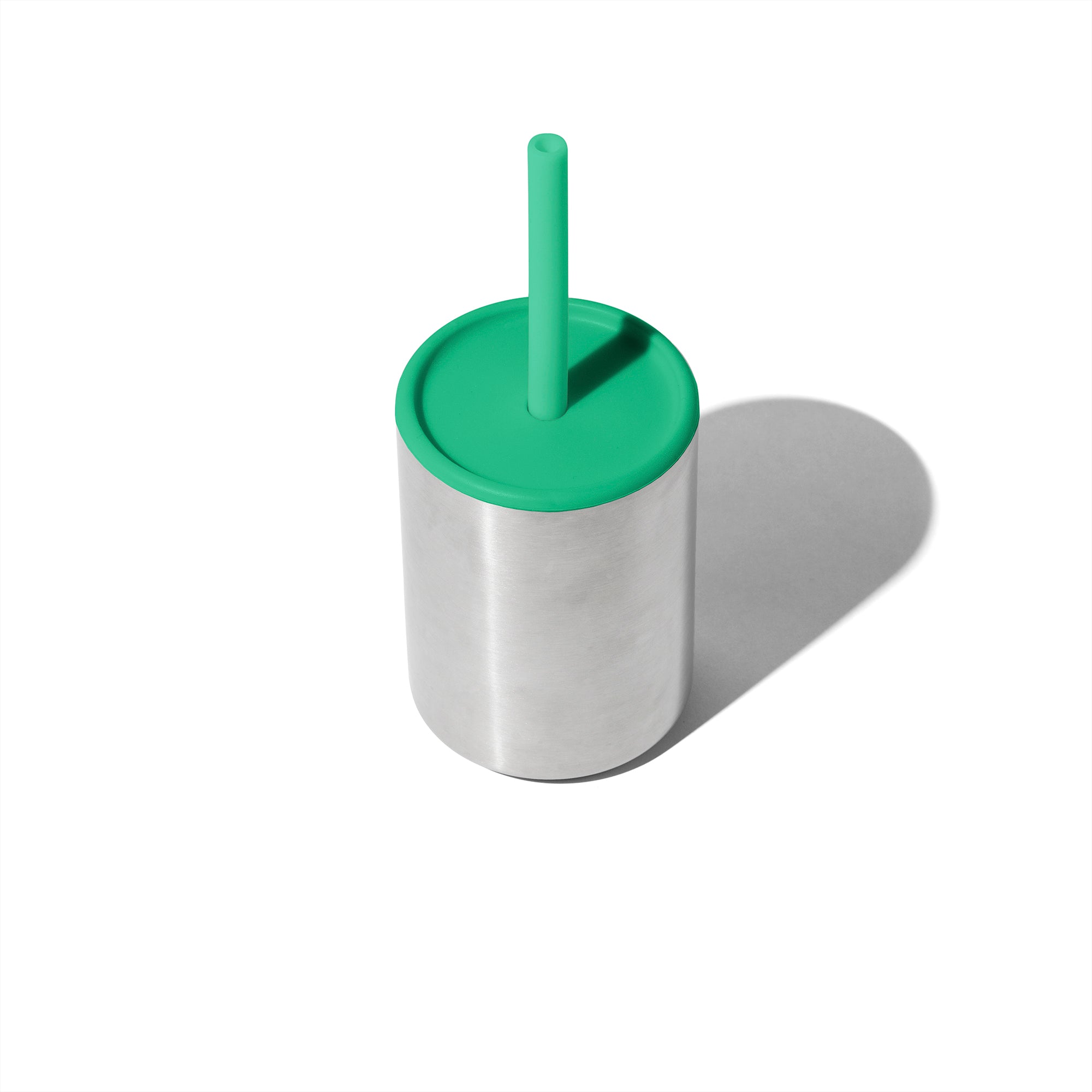 8 Oz. Avanchy Stainless Steel Baby Toddler Spill Proof Cup With Straw