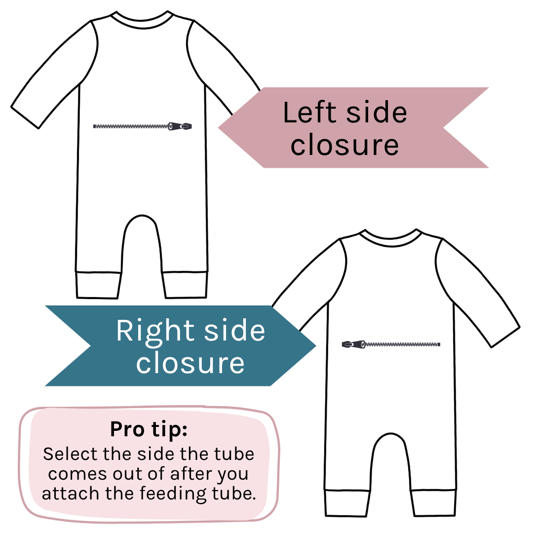 Lavender Bamboo Lyocell Romper With G-tube Access