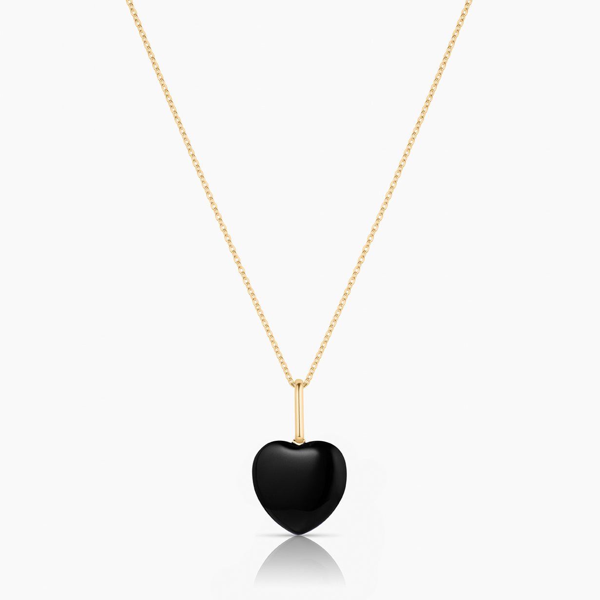 Gemma Onyx Heart Necklace