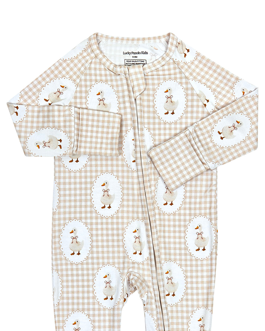 Bamboo Zip Romper | Gingham & Goose