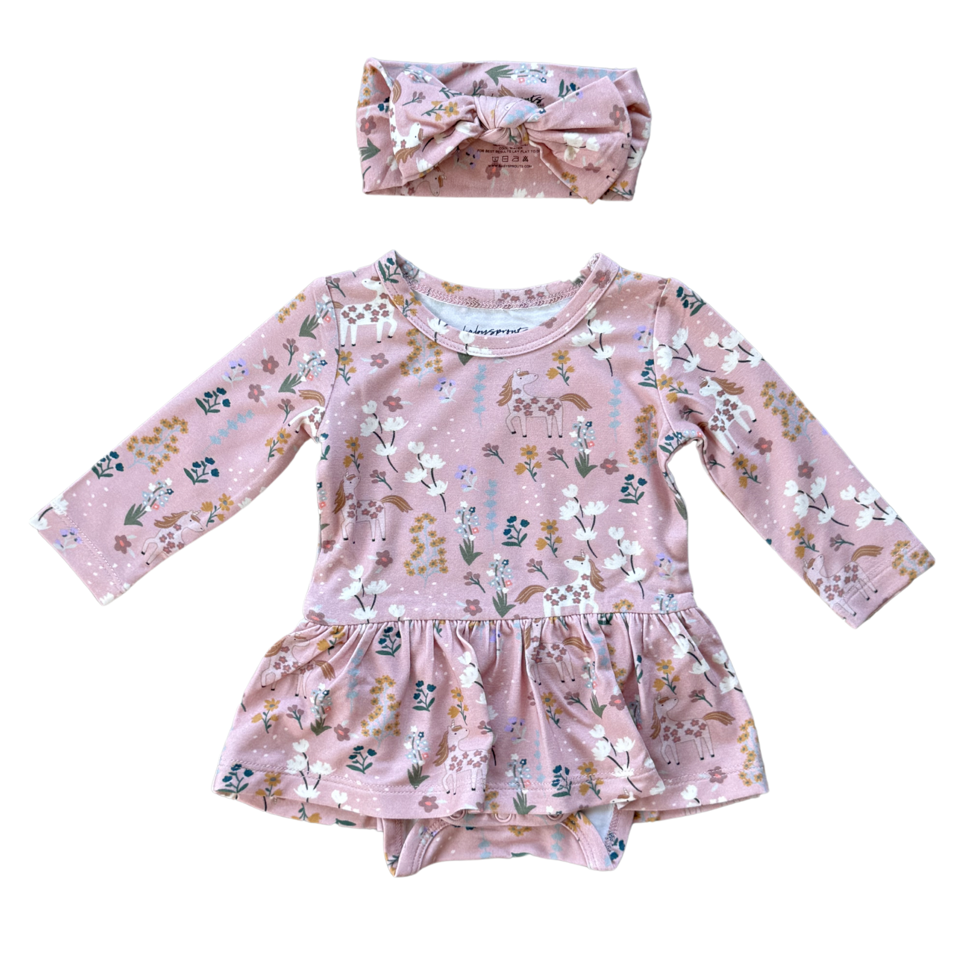 Girl's Bodysuit Dress Set