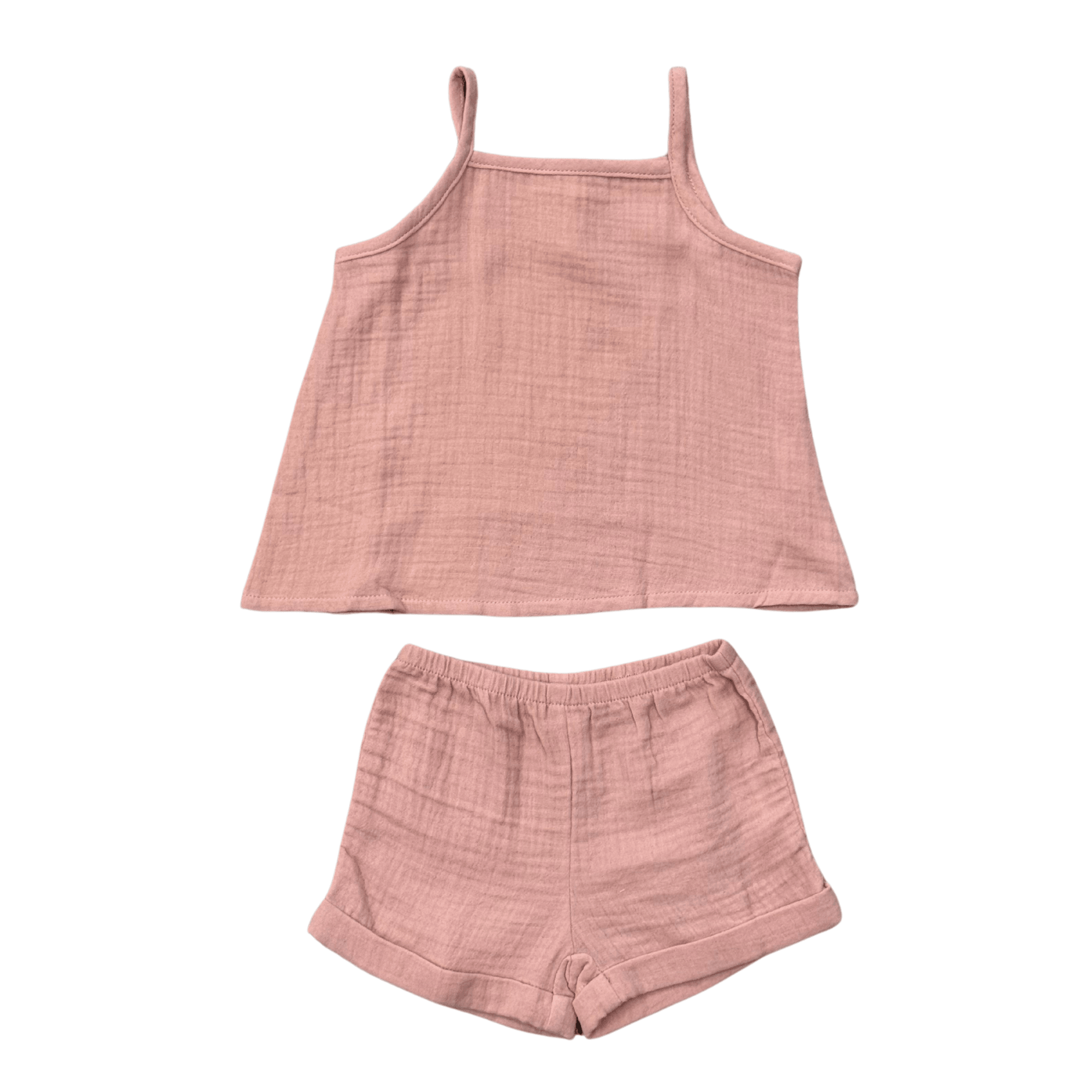 Girl's Gauze Tank & Short Set