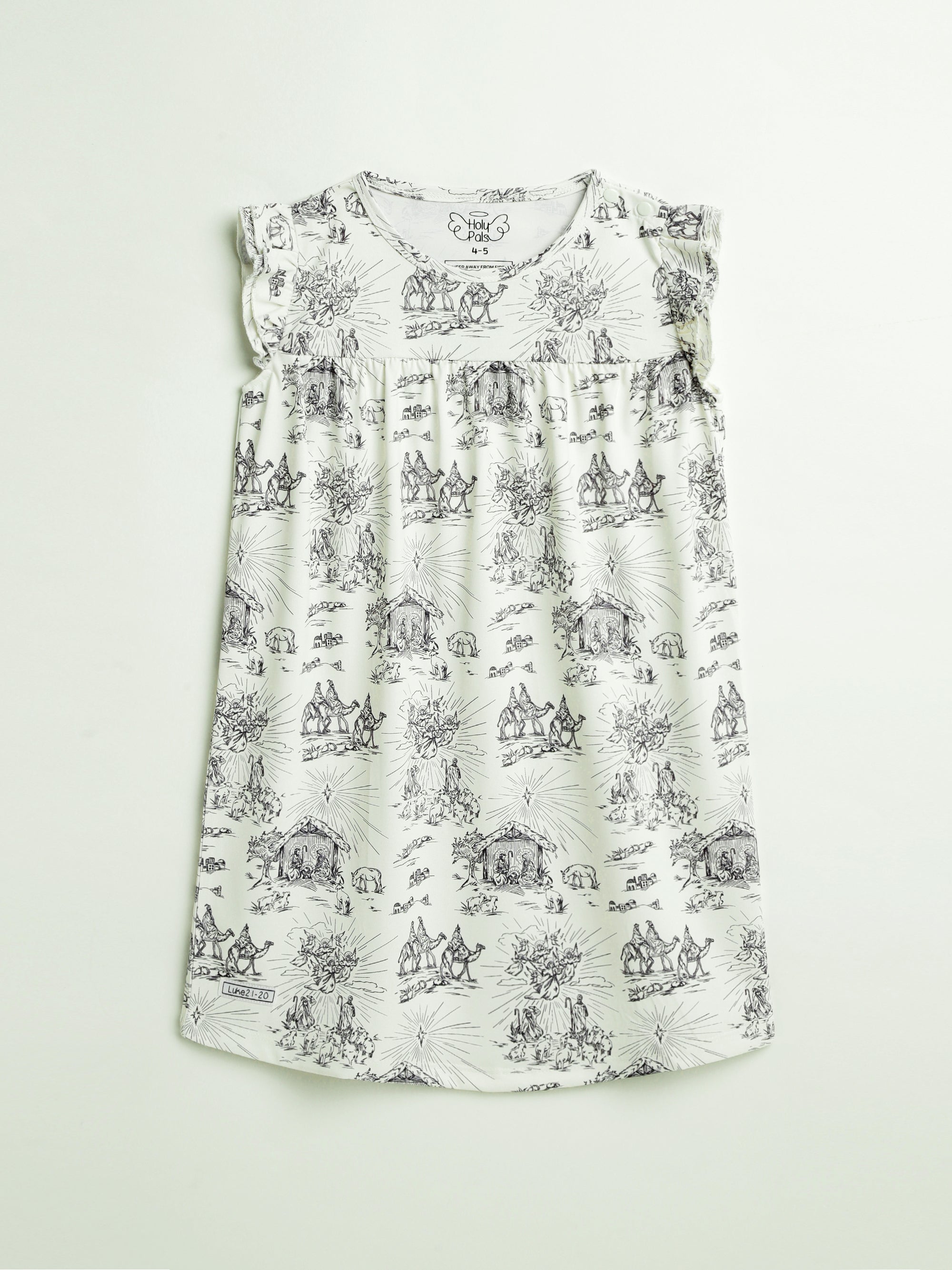 O Little Town Of Bethlehem Nightgown Pj Girls Nightgown Polyester