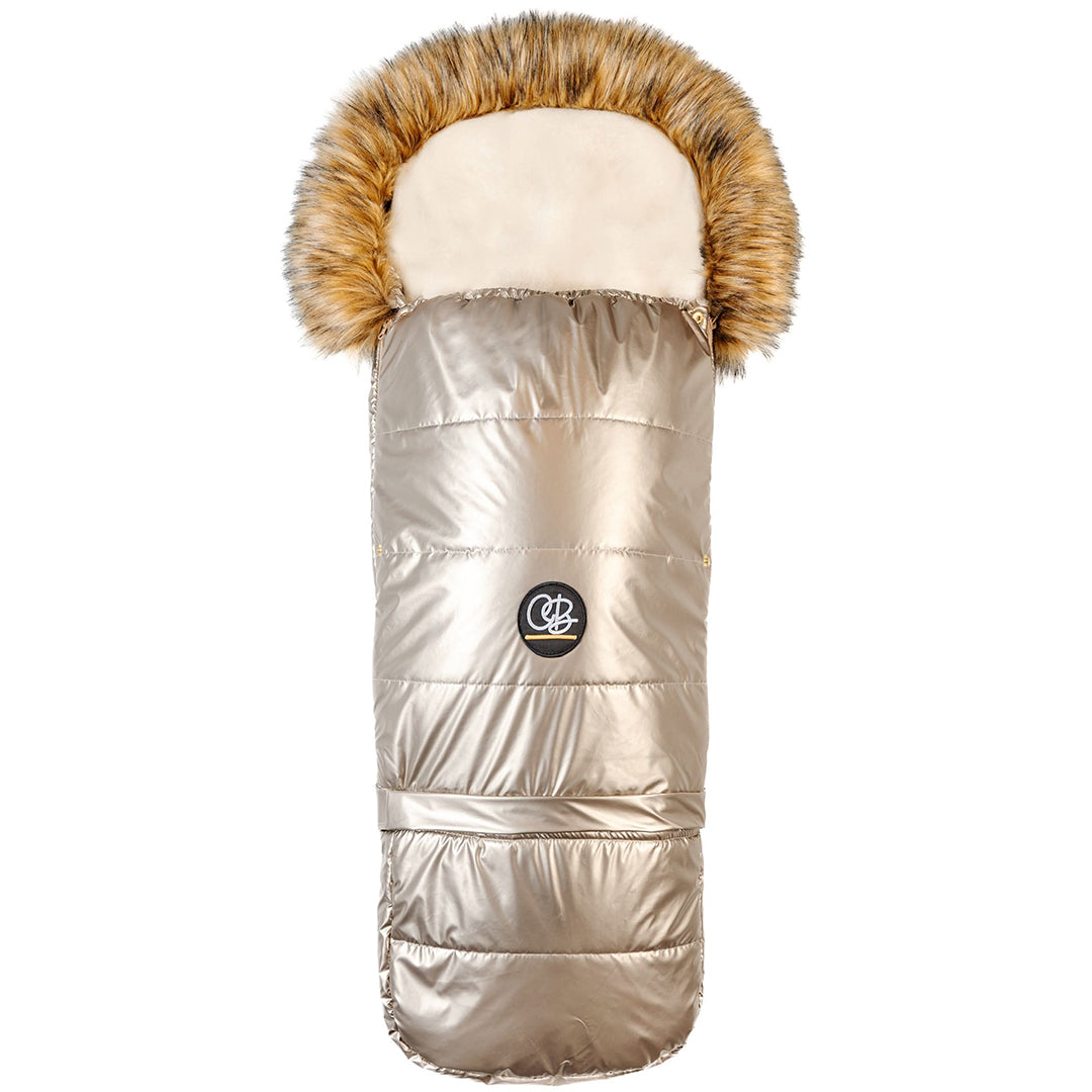 Pastel Gold Organic Premium Beige Wool Adjustable Footmuff