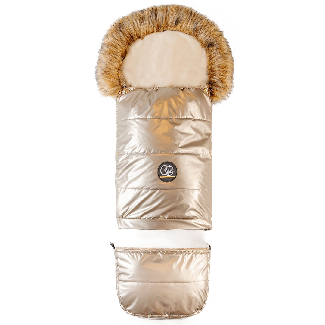 Pastel Gold Organic Premium Beige Wool Adjustable Footmuff