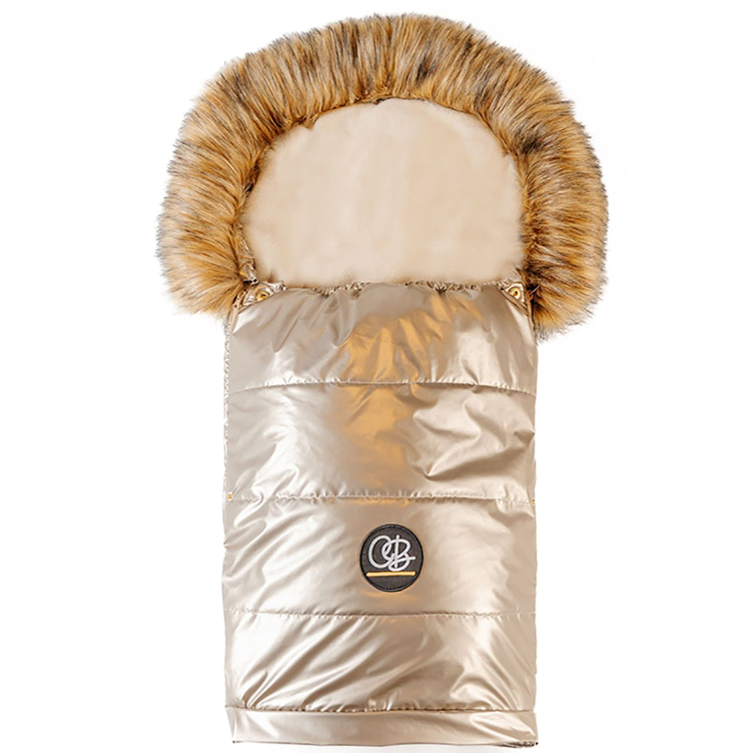 Pastel Gold Organic Premium Beige Wool Adjustable Footmuff