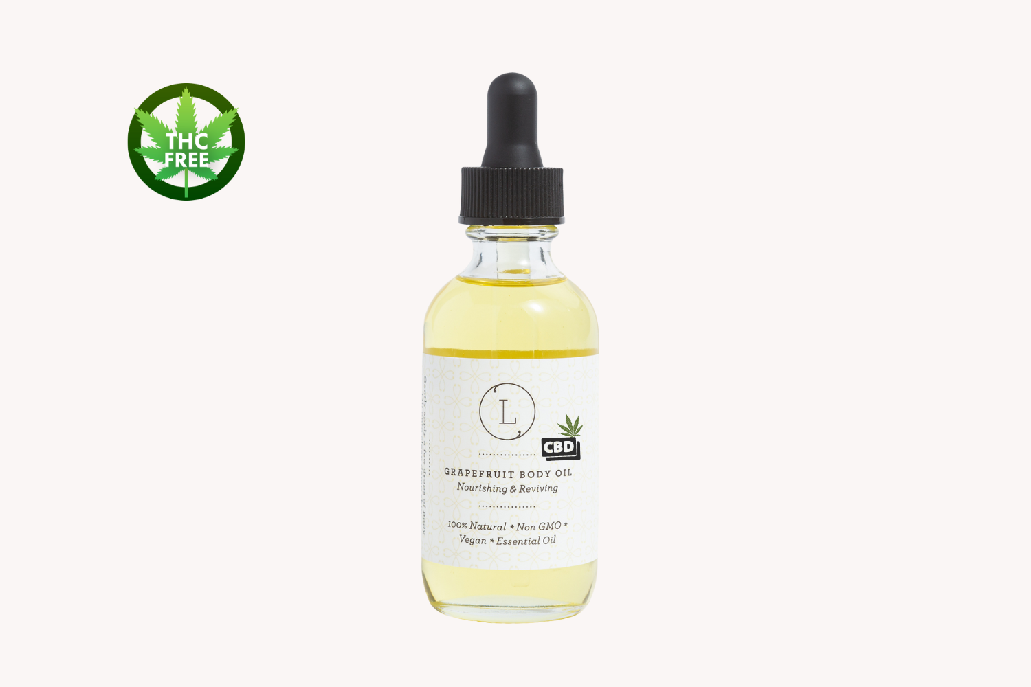 Cbd Natural Body Oil With Cbd, Grapefruit Moisturizing Body Oil (thc Free)