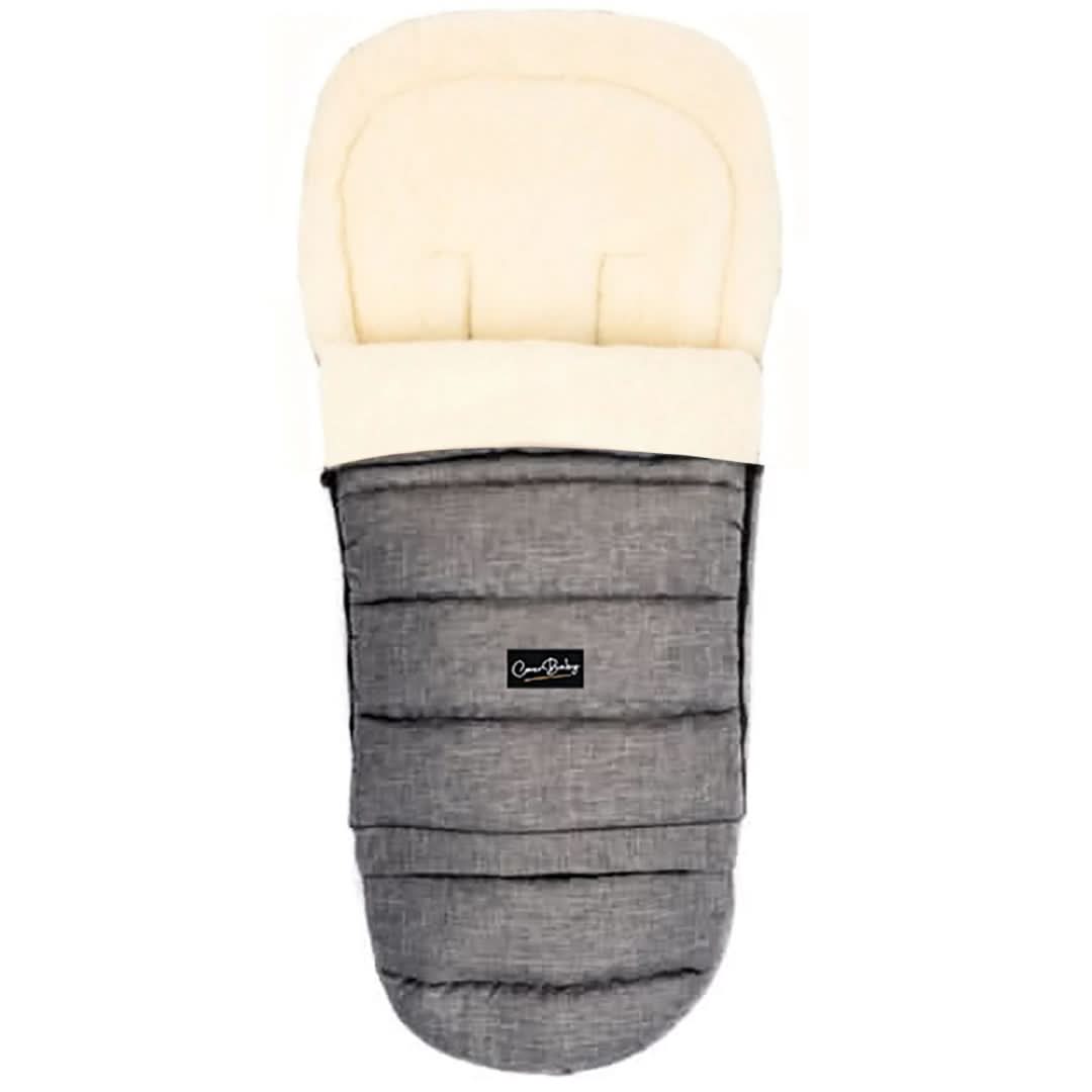 Gray Arctic Organic Wool Adjustable Footmuff